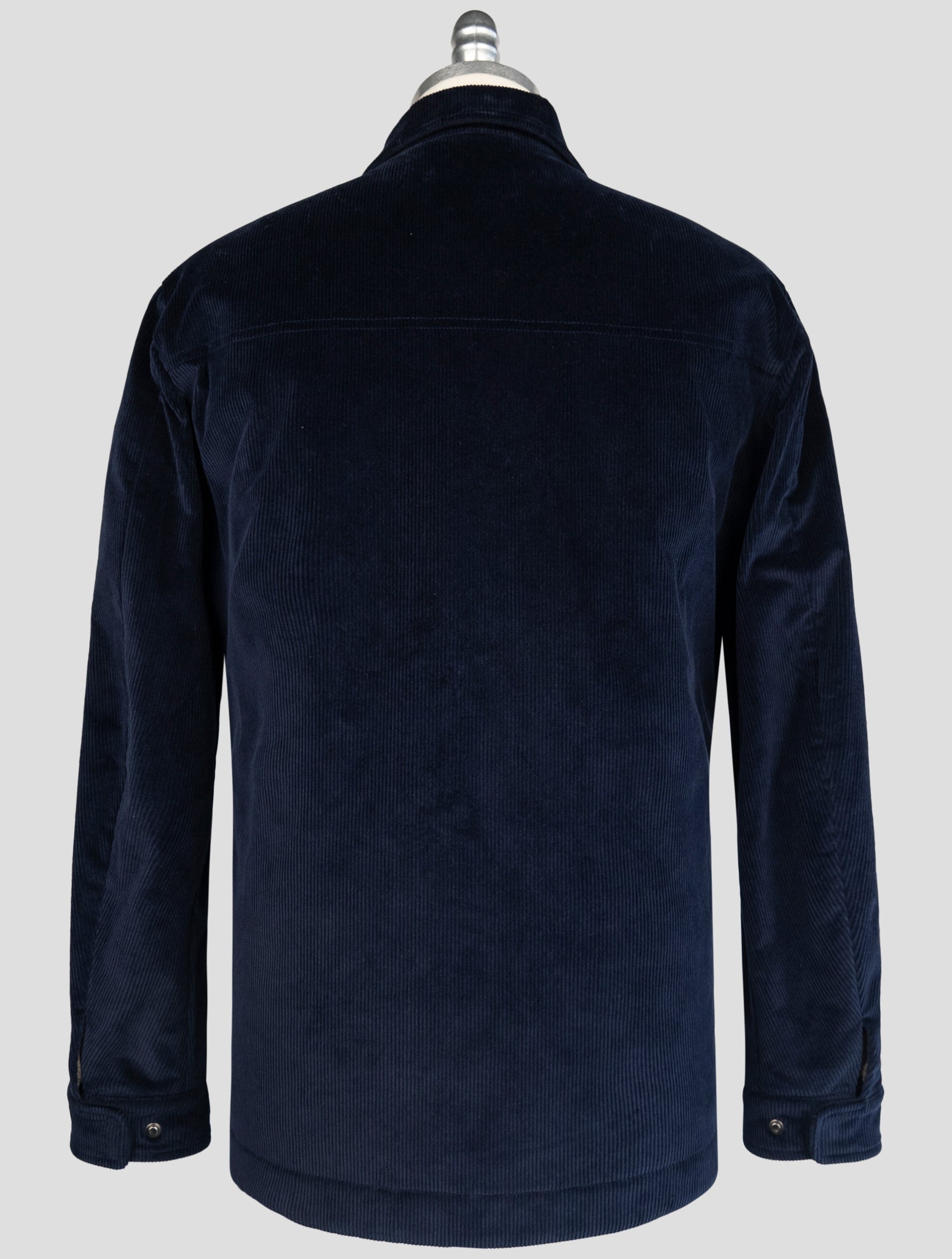 Kiton Blue Virgin Wool Silk Coat