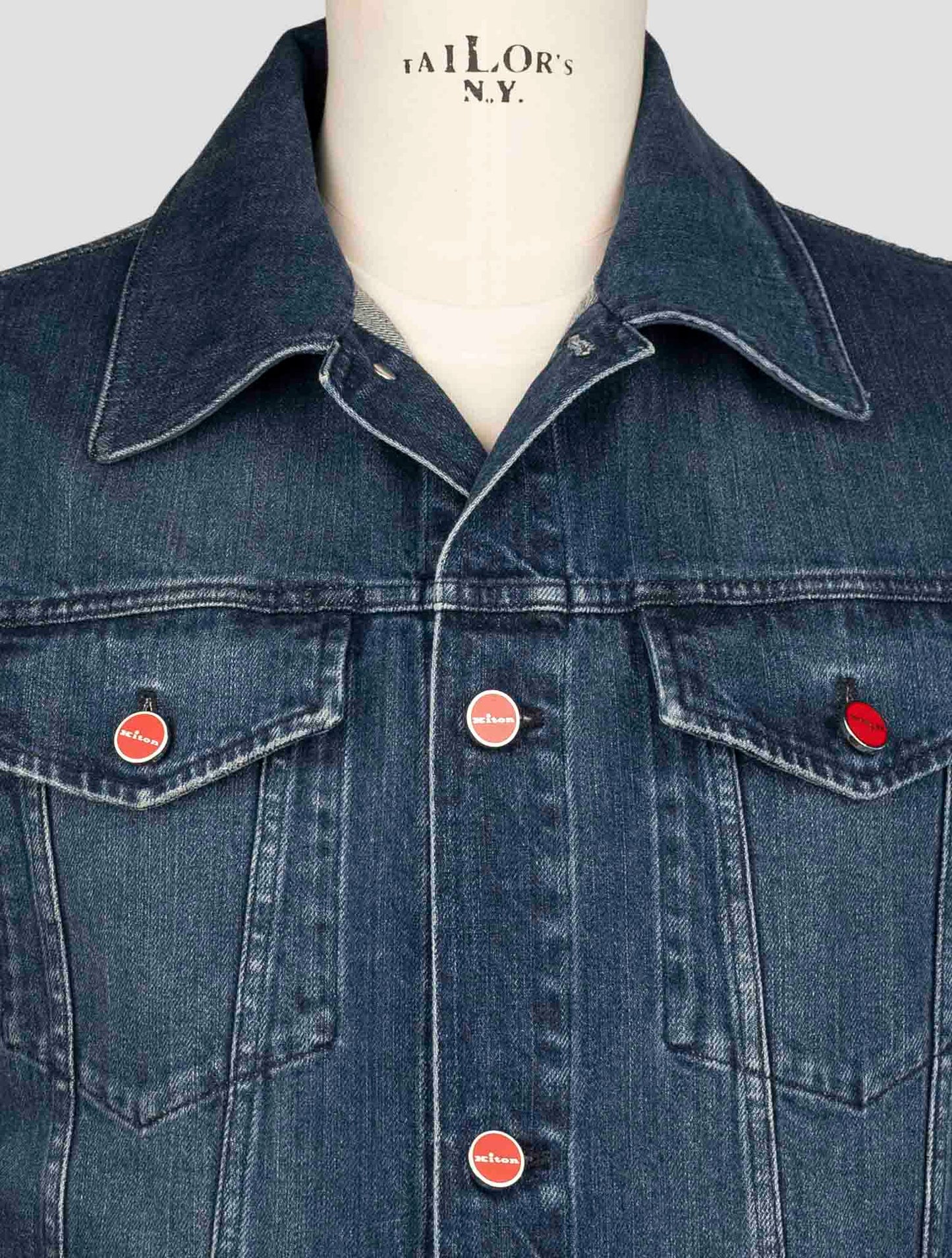 Kiton Blue Cotton Ea Gilet