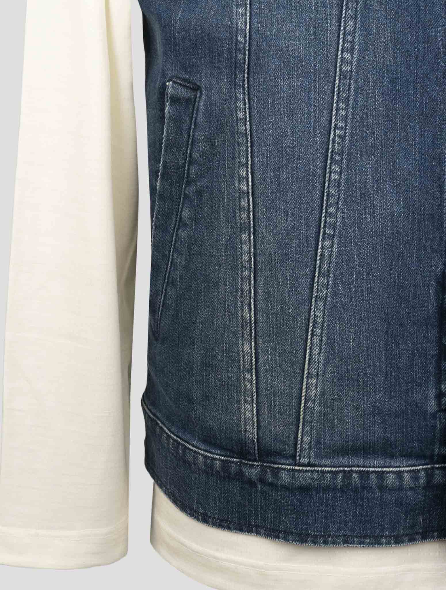 Kiton Blue Cotton Ea Gilet