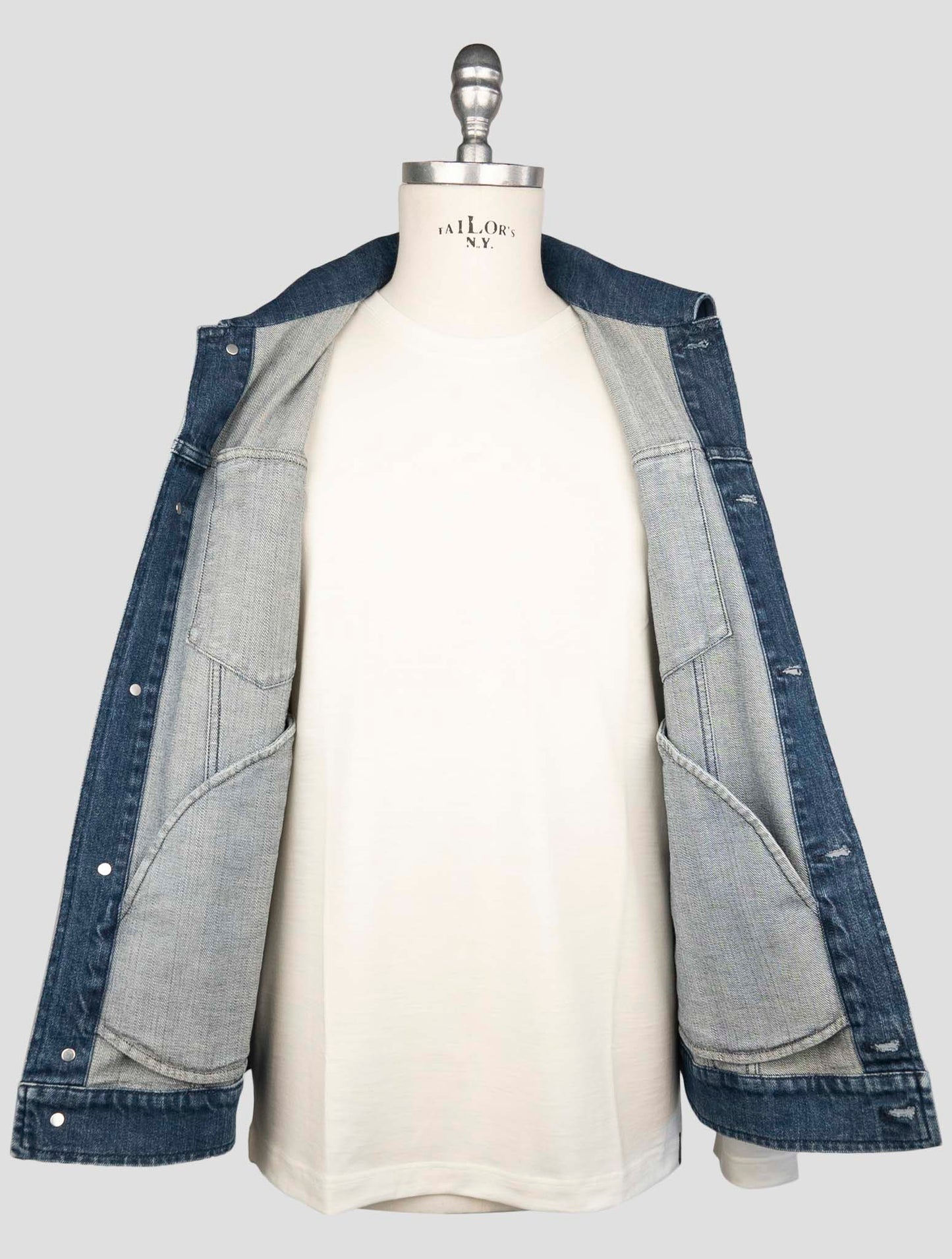 Kiton Blue Cotton Ea Gilet