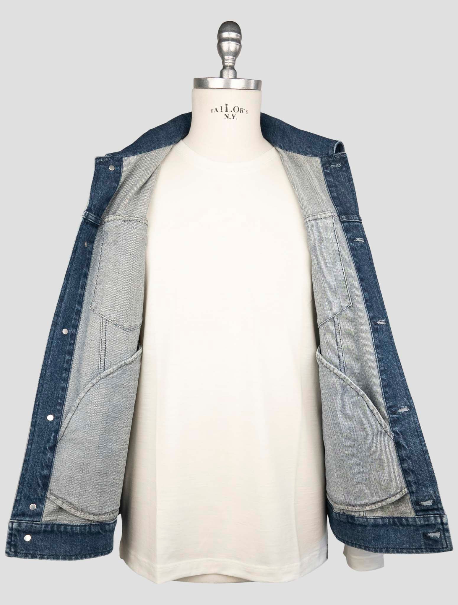 Kiton Blue Cotton Ea Gilet
