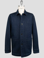 Kiton Blue Cotton Ea Coat