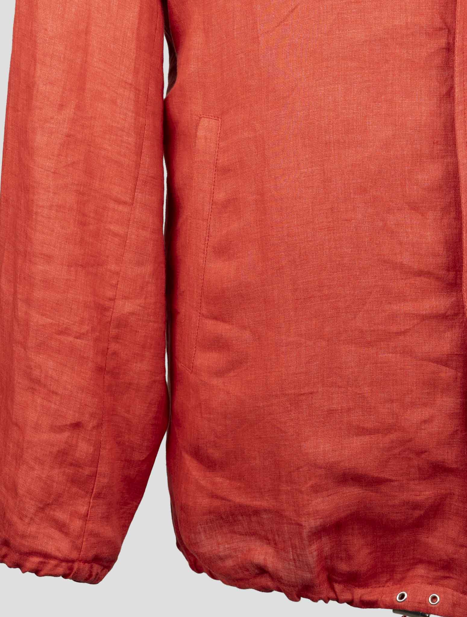 Kiton Red Linen Coat