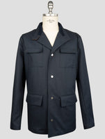 Kiton Blue Cotton Coat