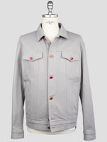 Kiton Gray Cotton Ea Coat