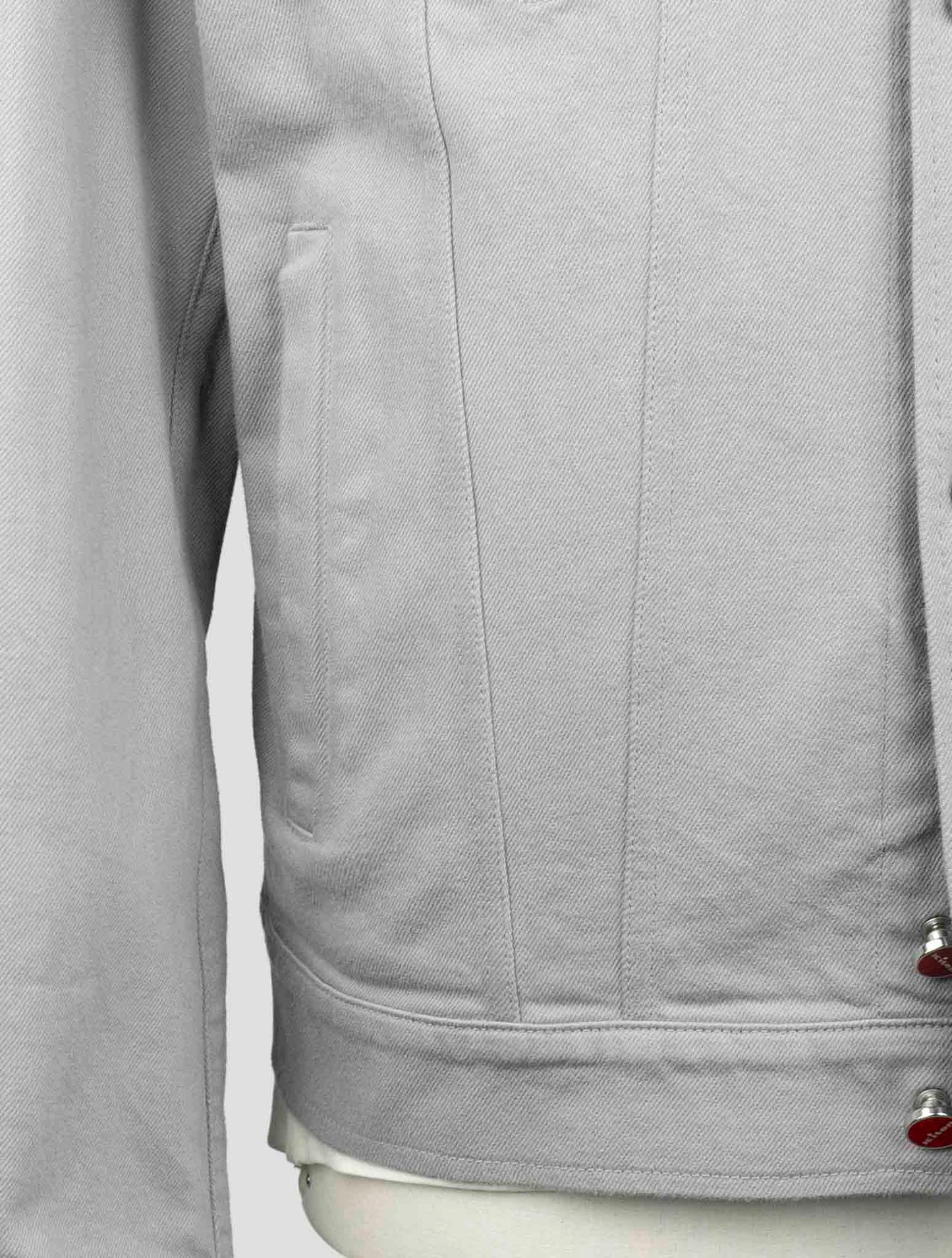 Kiton Gray Cotton Ea Coat