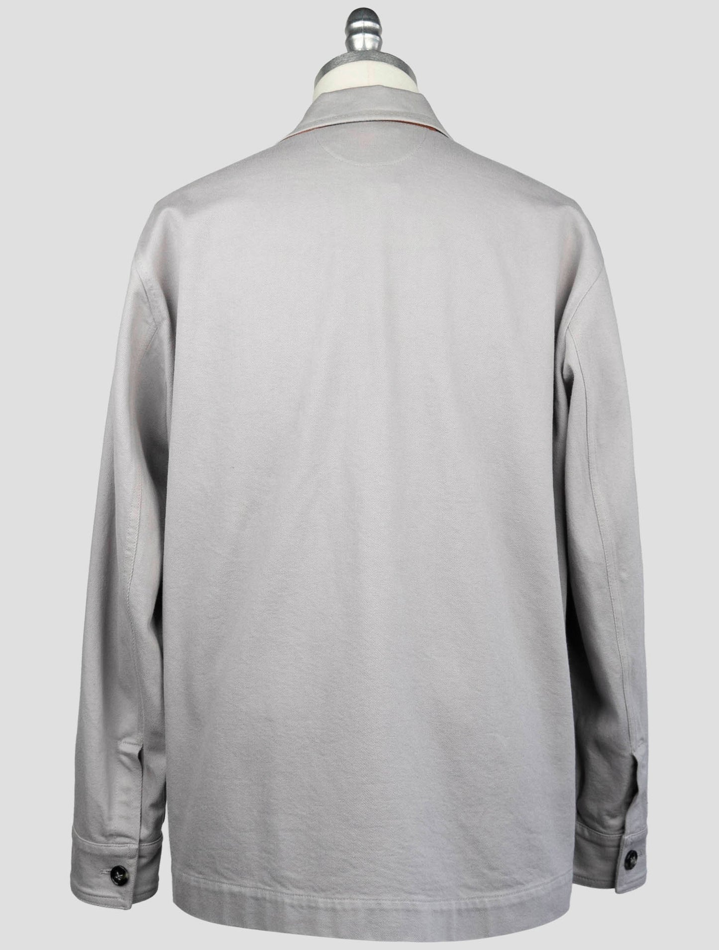 Kiton Gray Cotton Ea Coat