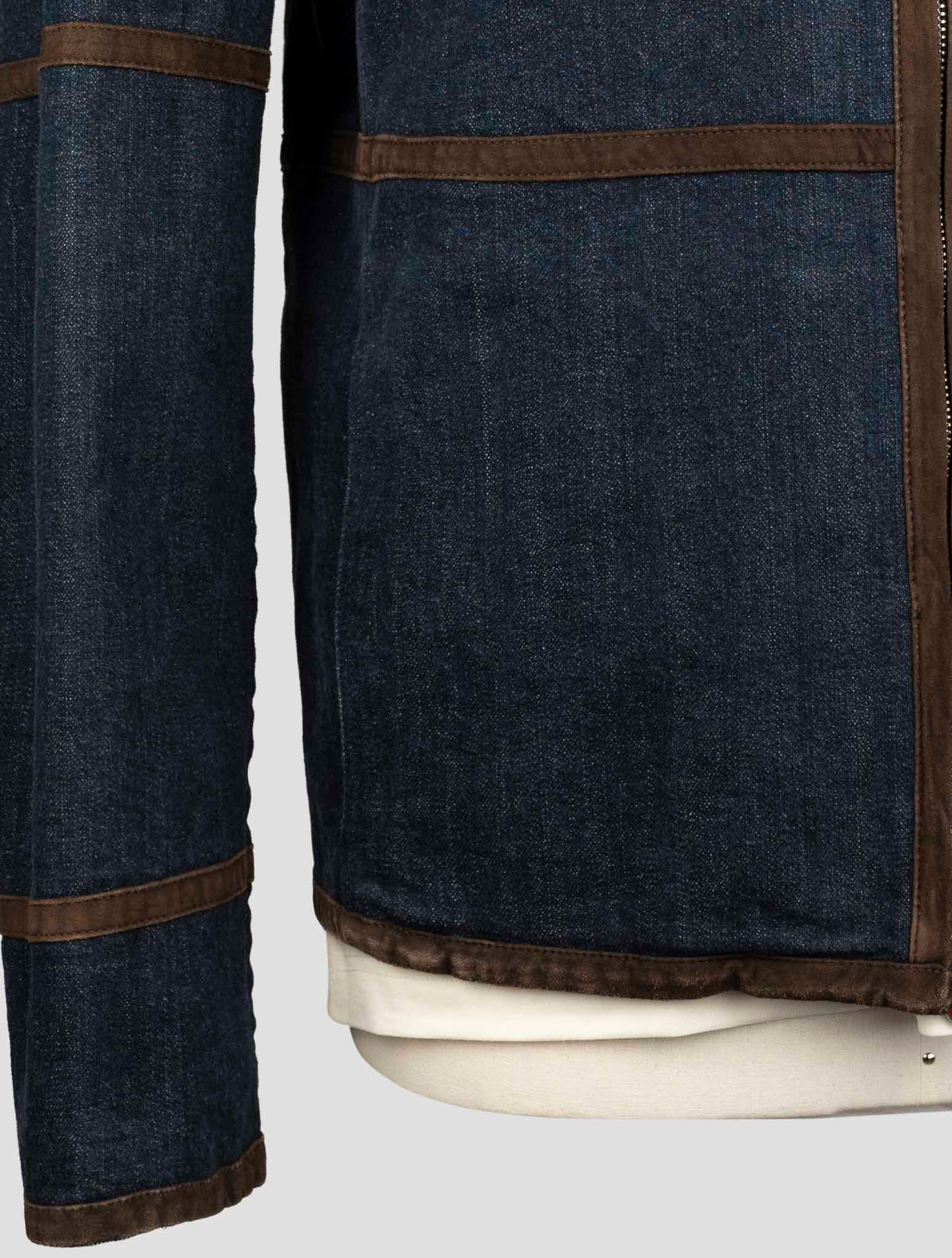 Kiton Blue Cotton Ea Coat
