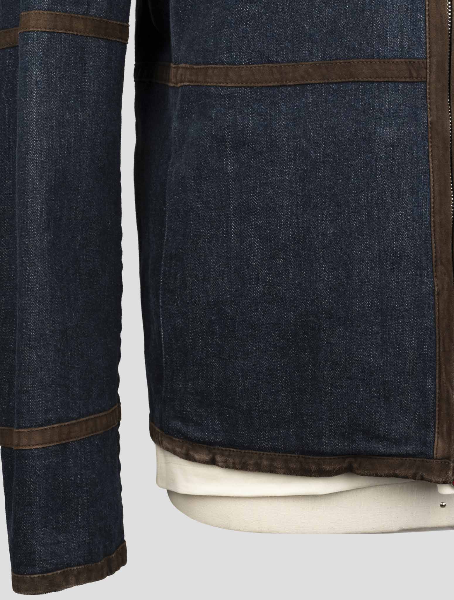 Kiton Blue Cotton Ea Coat