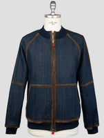 Kiton Blue Cotton Ea Coat