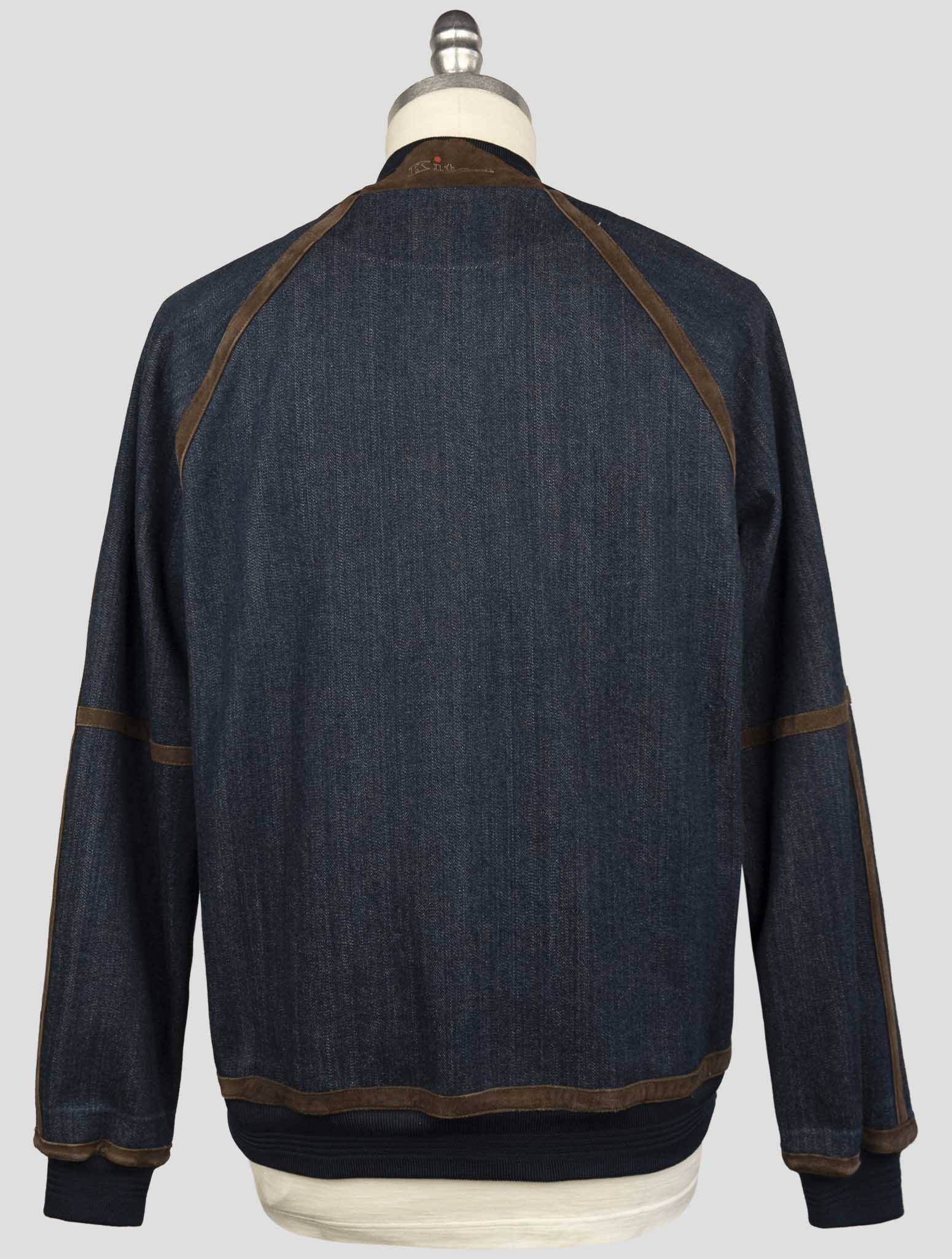 Kiton Blue Cotton Ea Coat