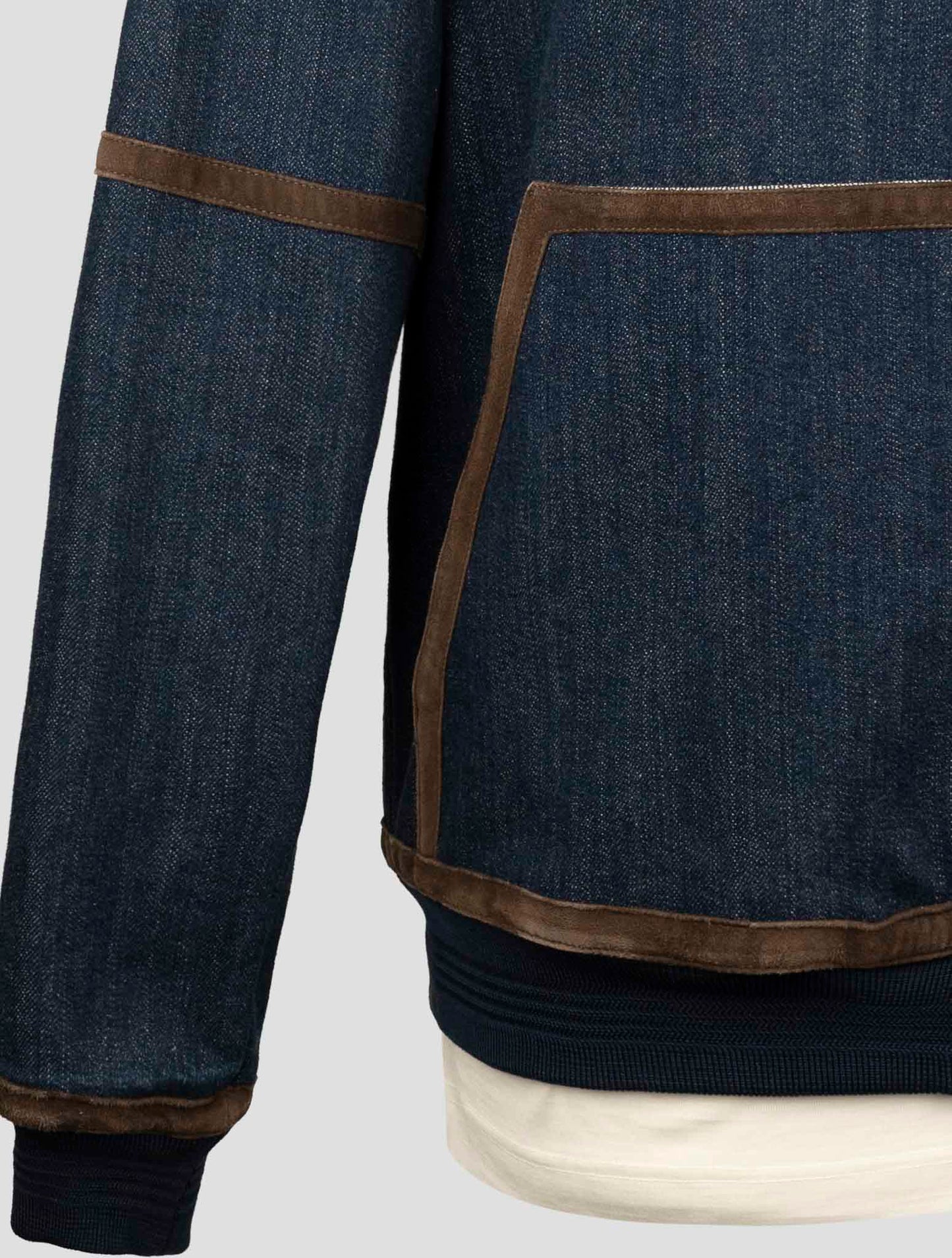 Kiton Blue Cotton Ea Coat