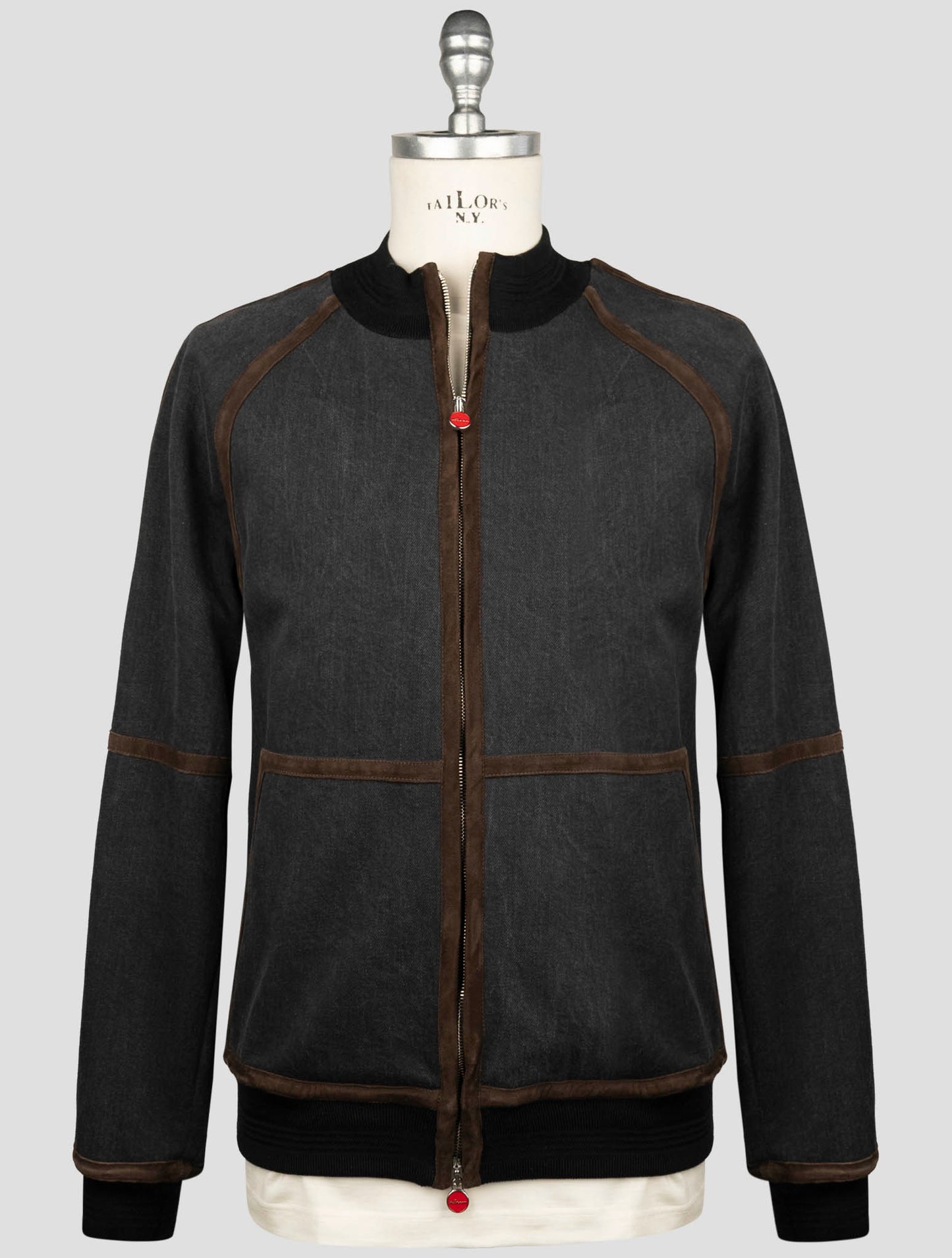 Kiton Blue Cotton Ea Coat