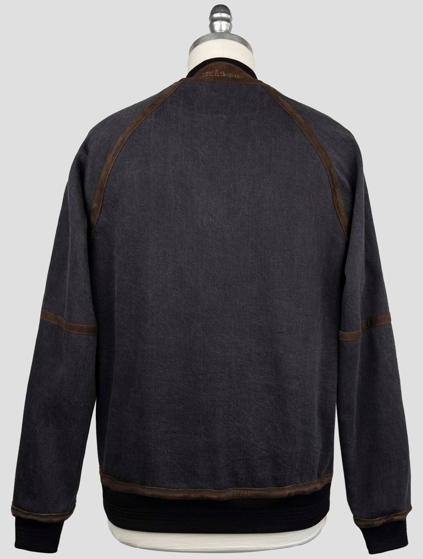 Kiton Blue Cotton Ea Coat