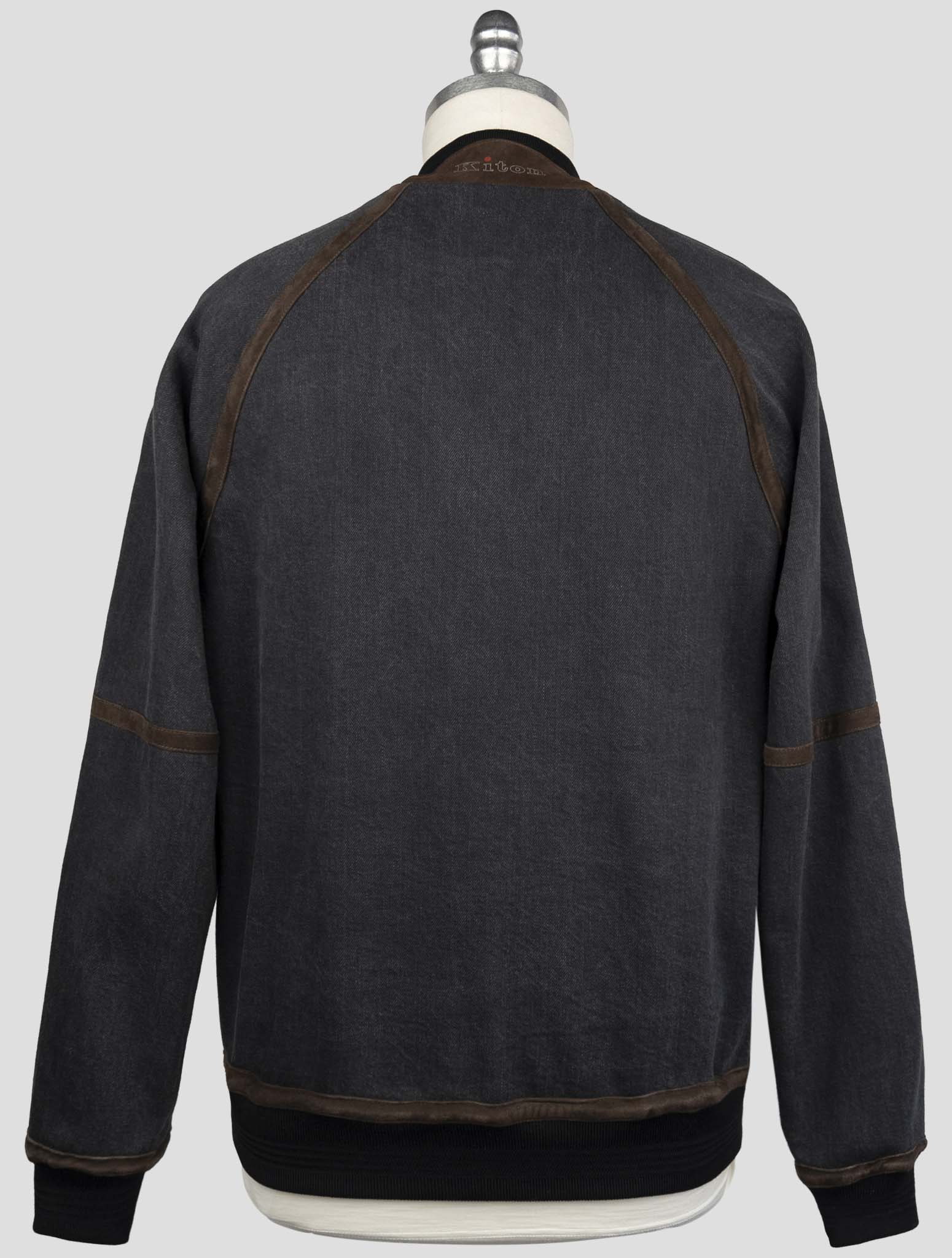Kiton Blue Cotton Ea Coat