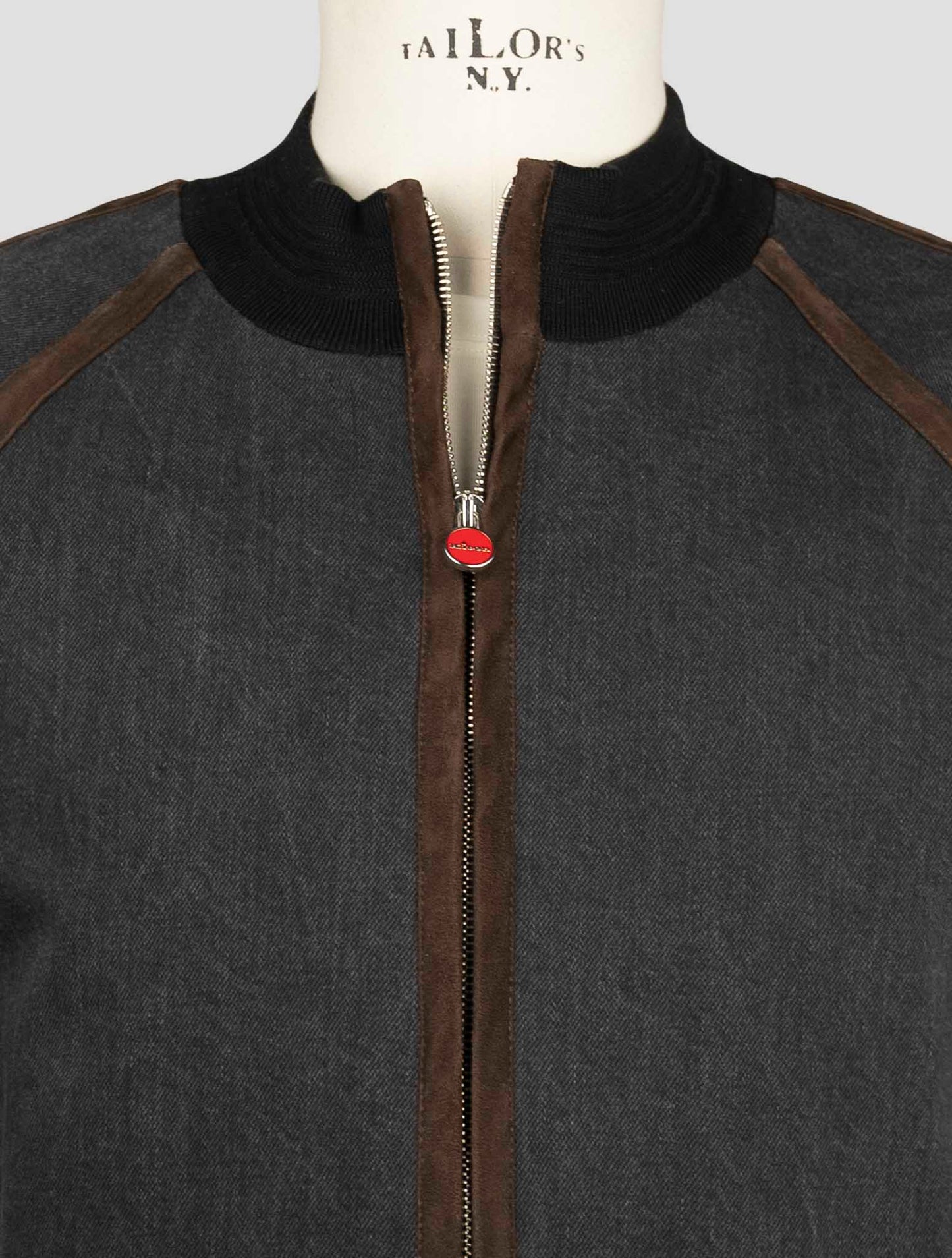 Kiton Blue Cotton Ea Coat