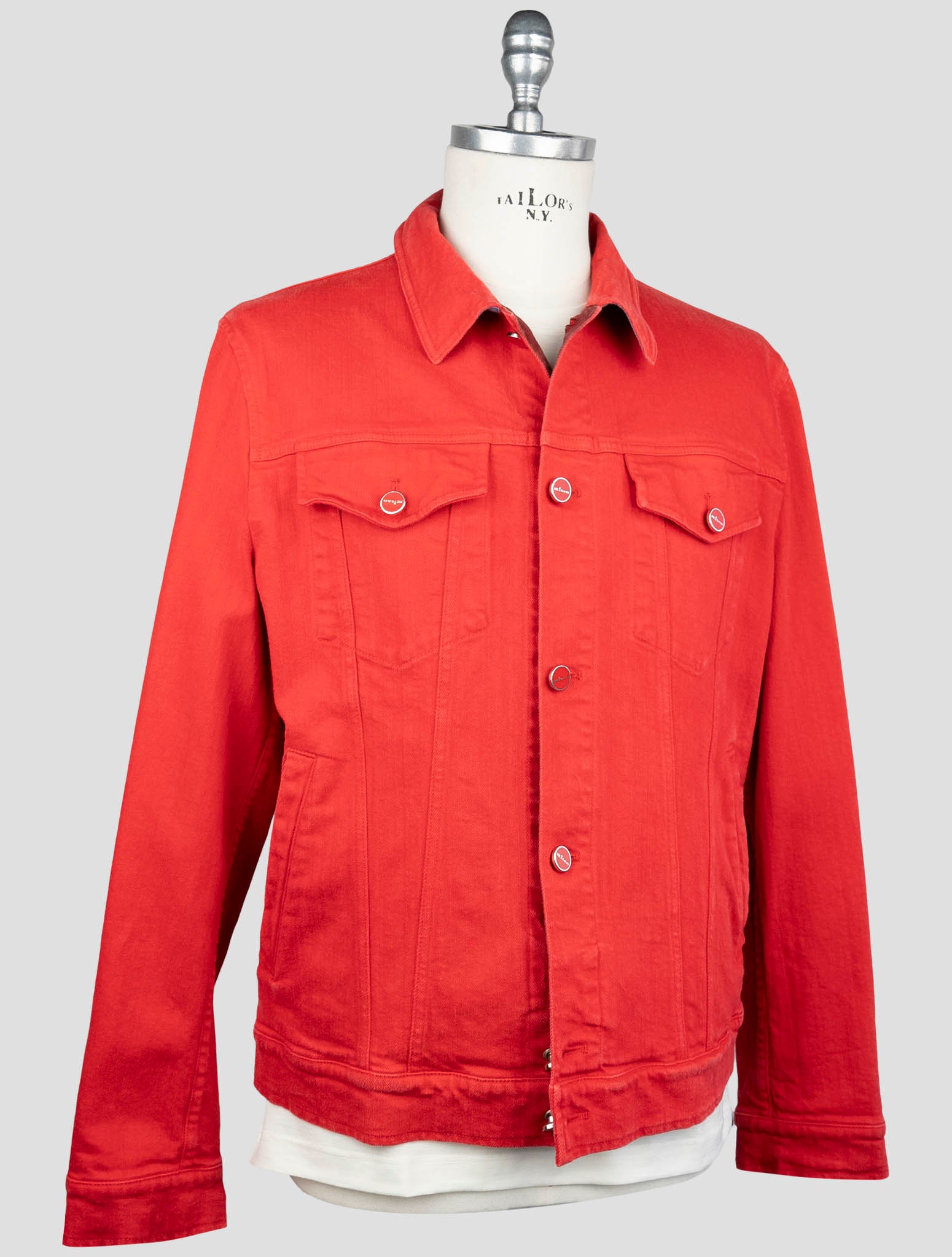 Kiton Red Cotton Ea Coat