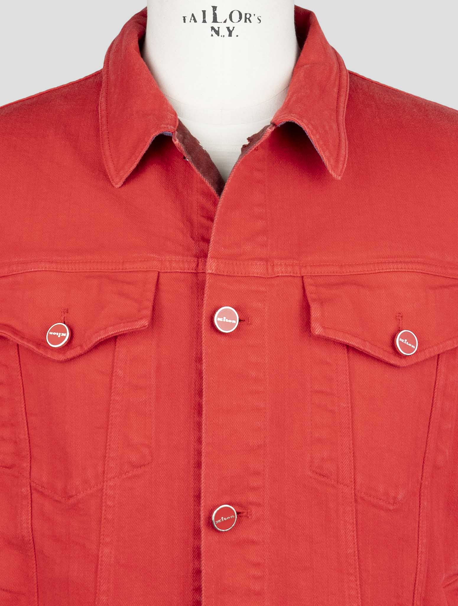 Kiton Red Cotton Ea Coat