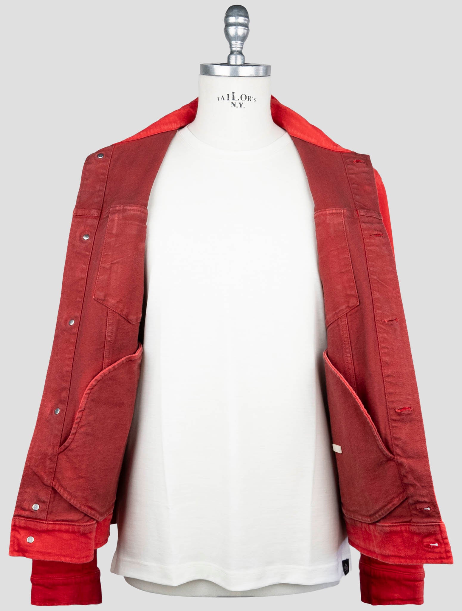 Kiton Red Cotton Ea Coat