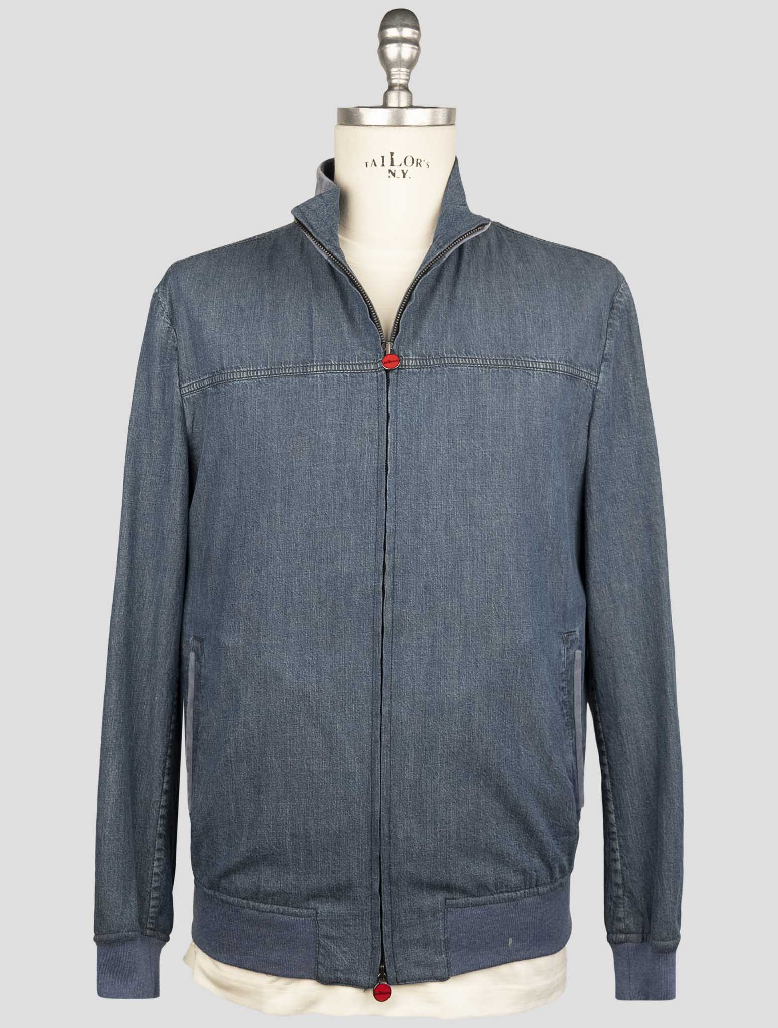 Kiton Blue Cotton Coat