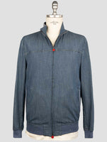 Kiton Blue Cotton Coat