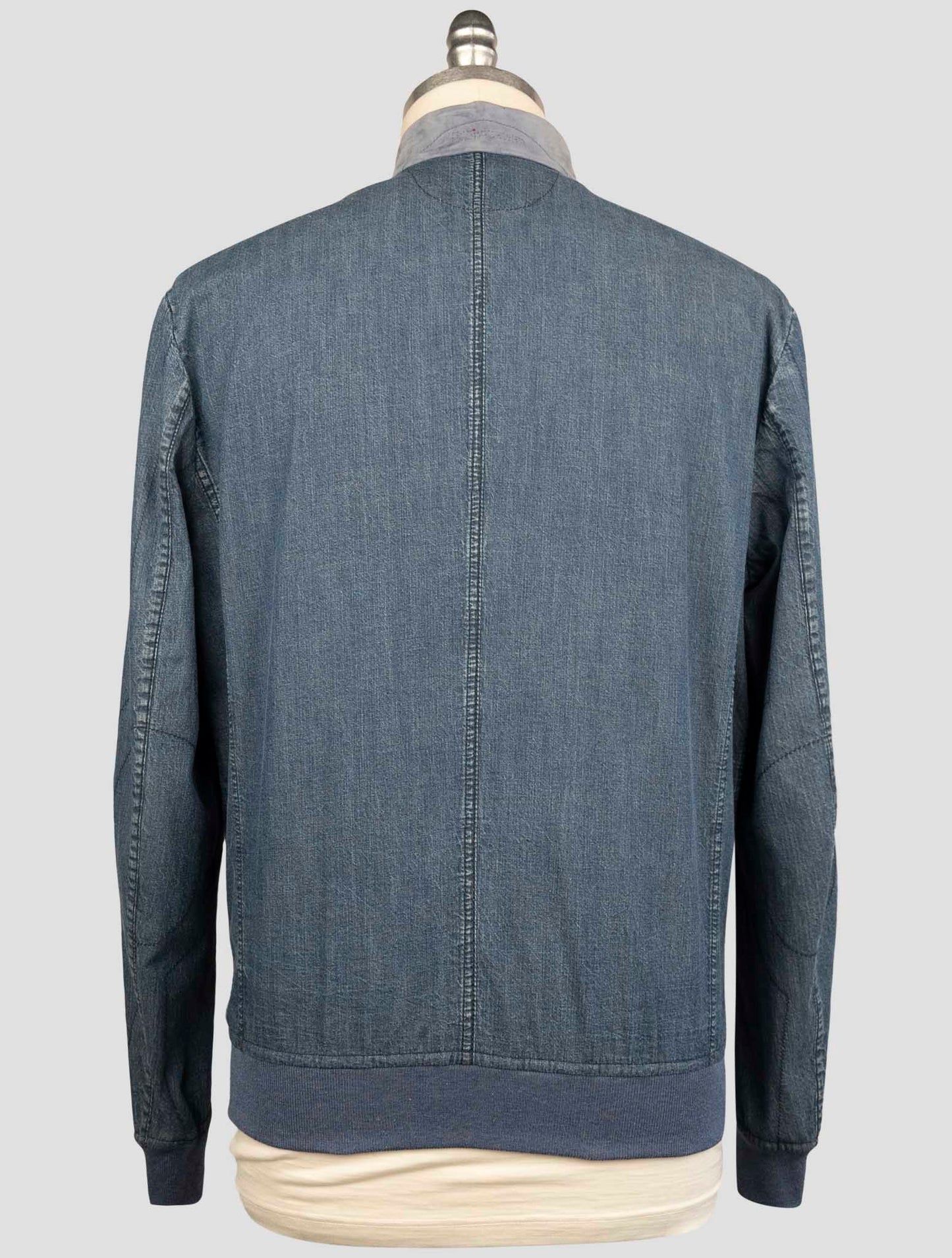Kiton Blue Cotton Coat