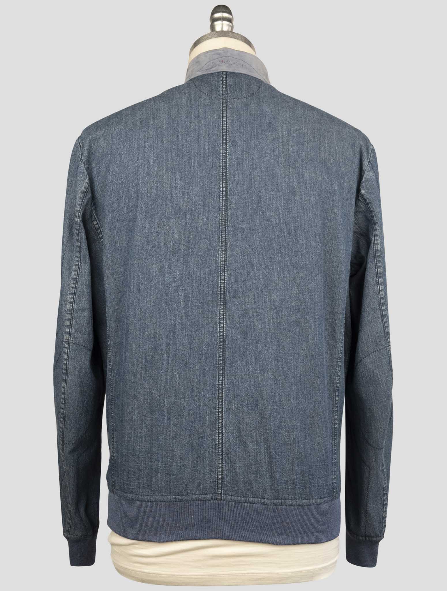 Kiton Blue Cotton Coat