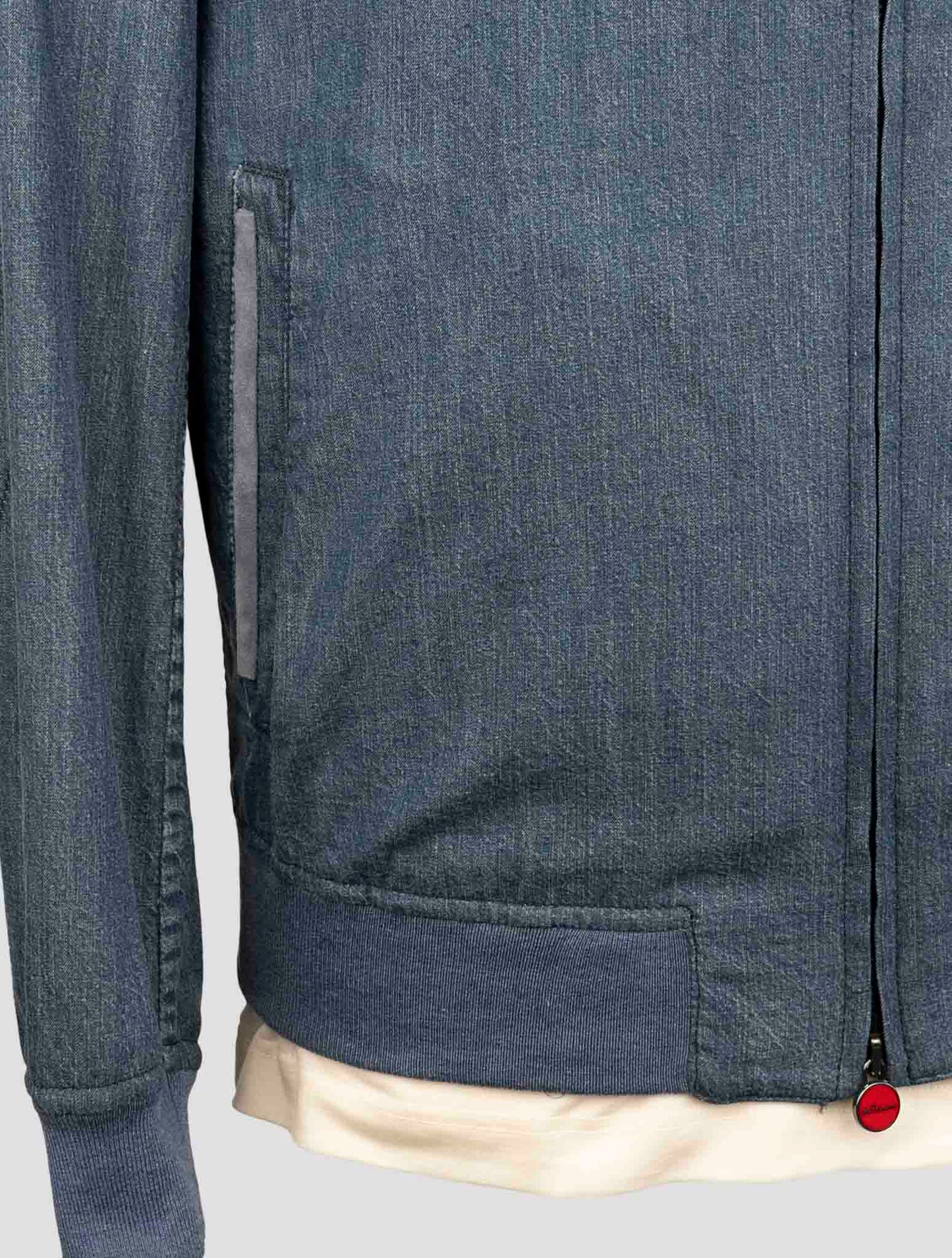 Kiton Blue Cotton Coat