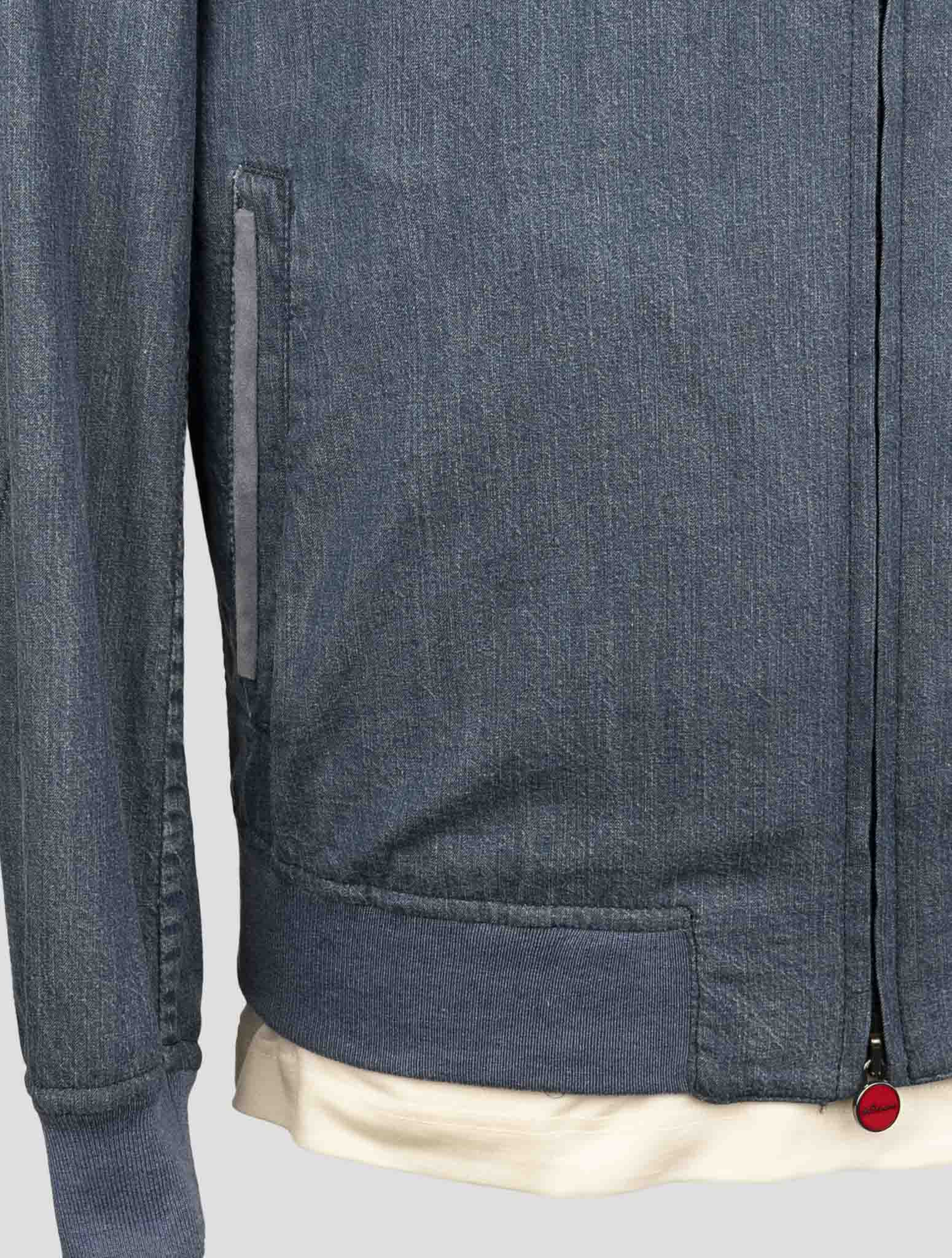 Kiton Blue Cotton Coat