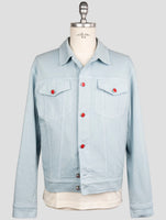 Kiton Light Blue Cotton Ea Coat