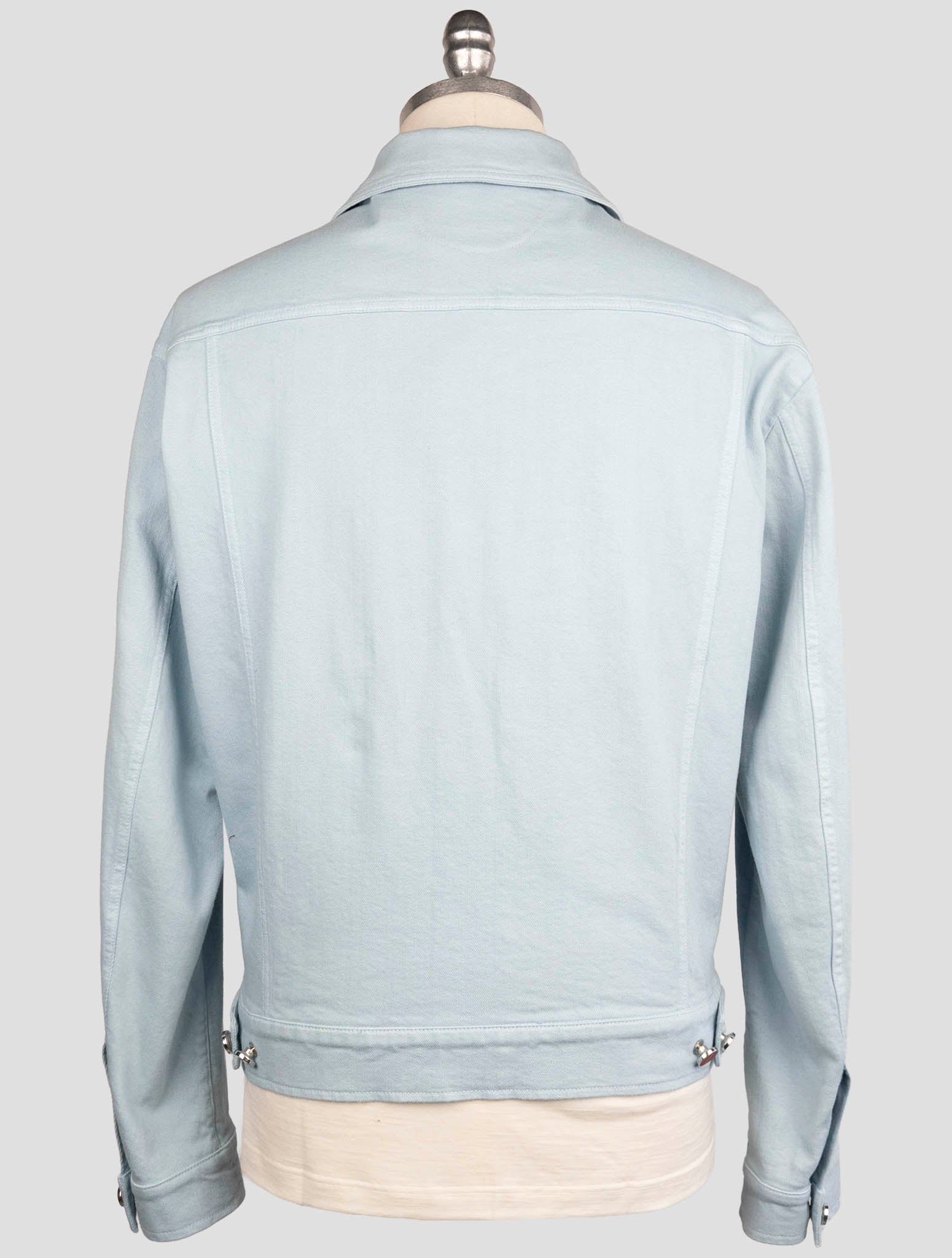 Kiton Light Blue Cotton Ea Coat