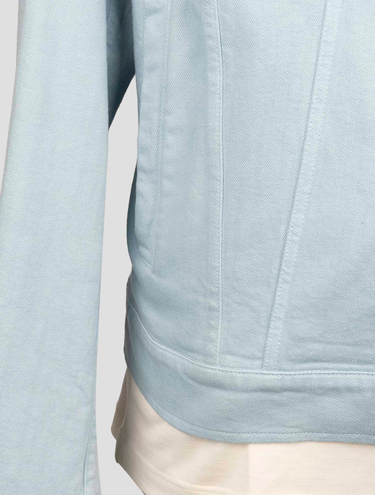Kiton Light Blue Cotton Ea Coat