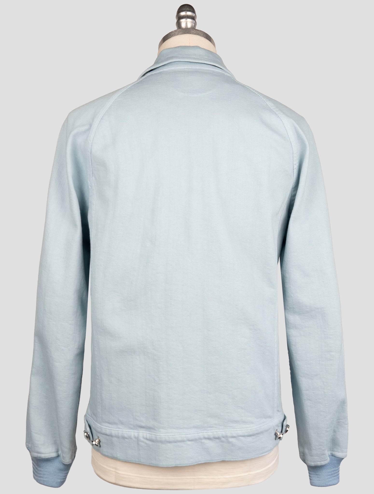 Kiton Light Blue Cotton Ea Coat