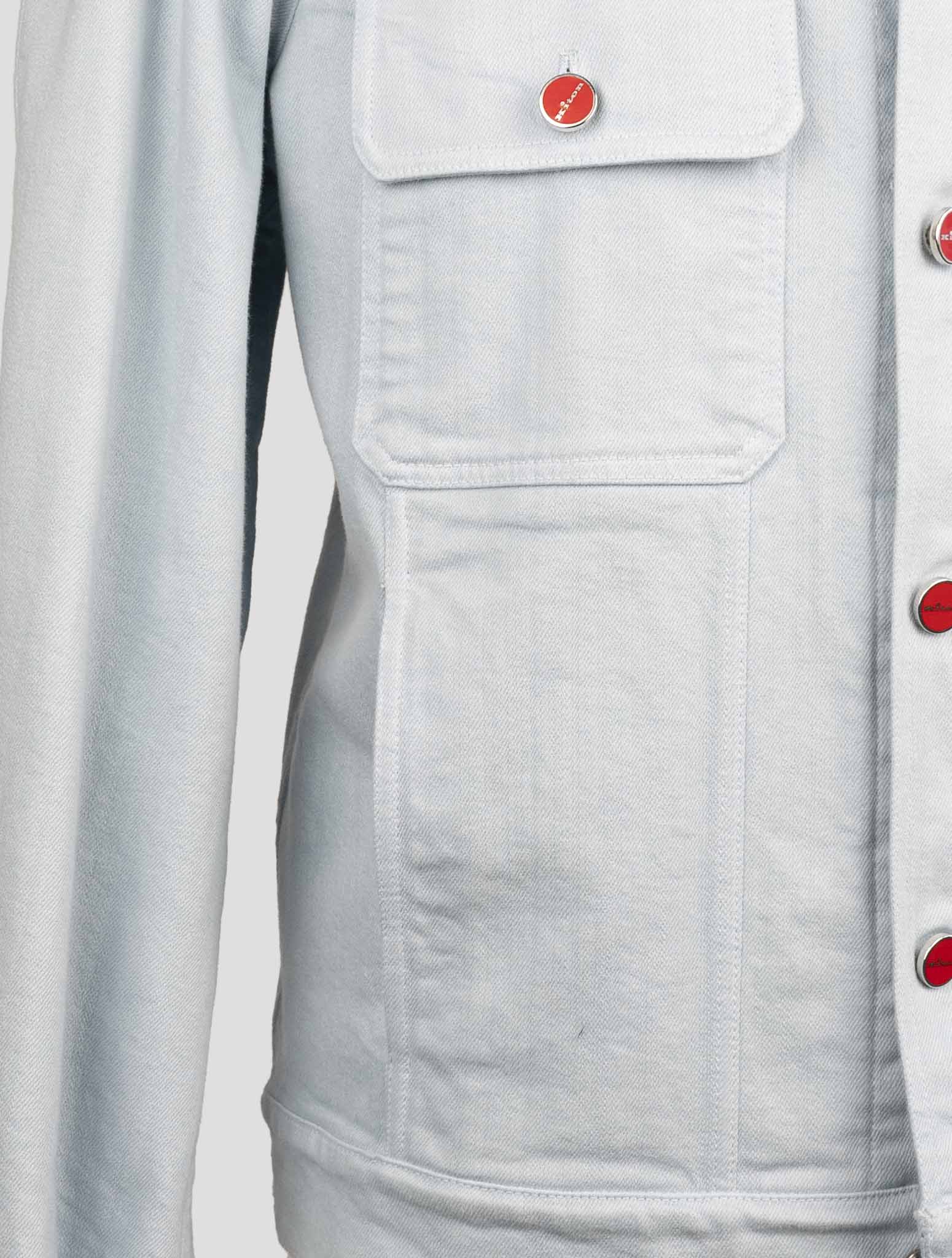 Kiton Light Blue Cotton Ea Coat