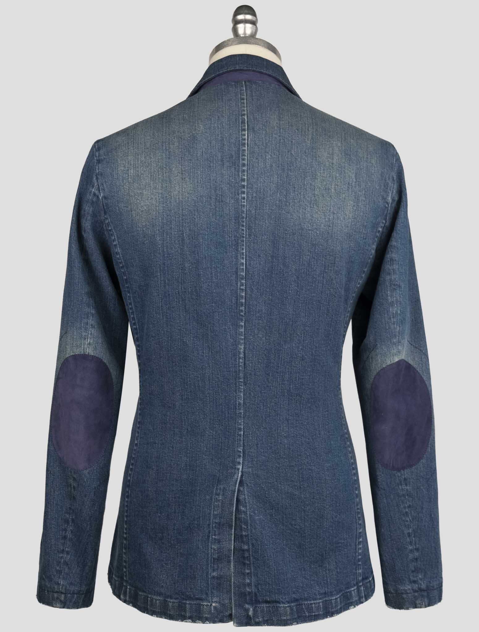 Kiton Blue Cotton Ea Coat