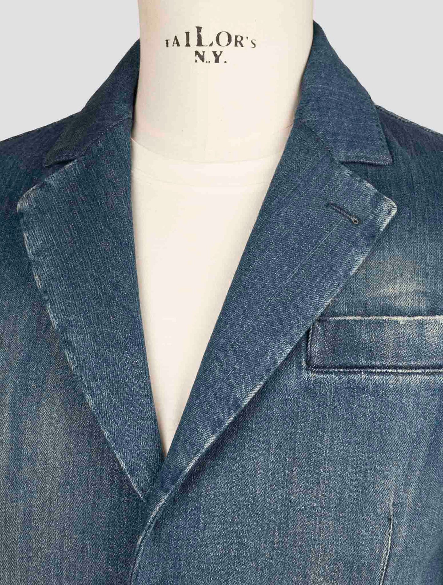 Kiton Blue Cotton Ea Coat