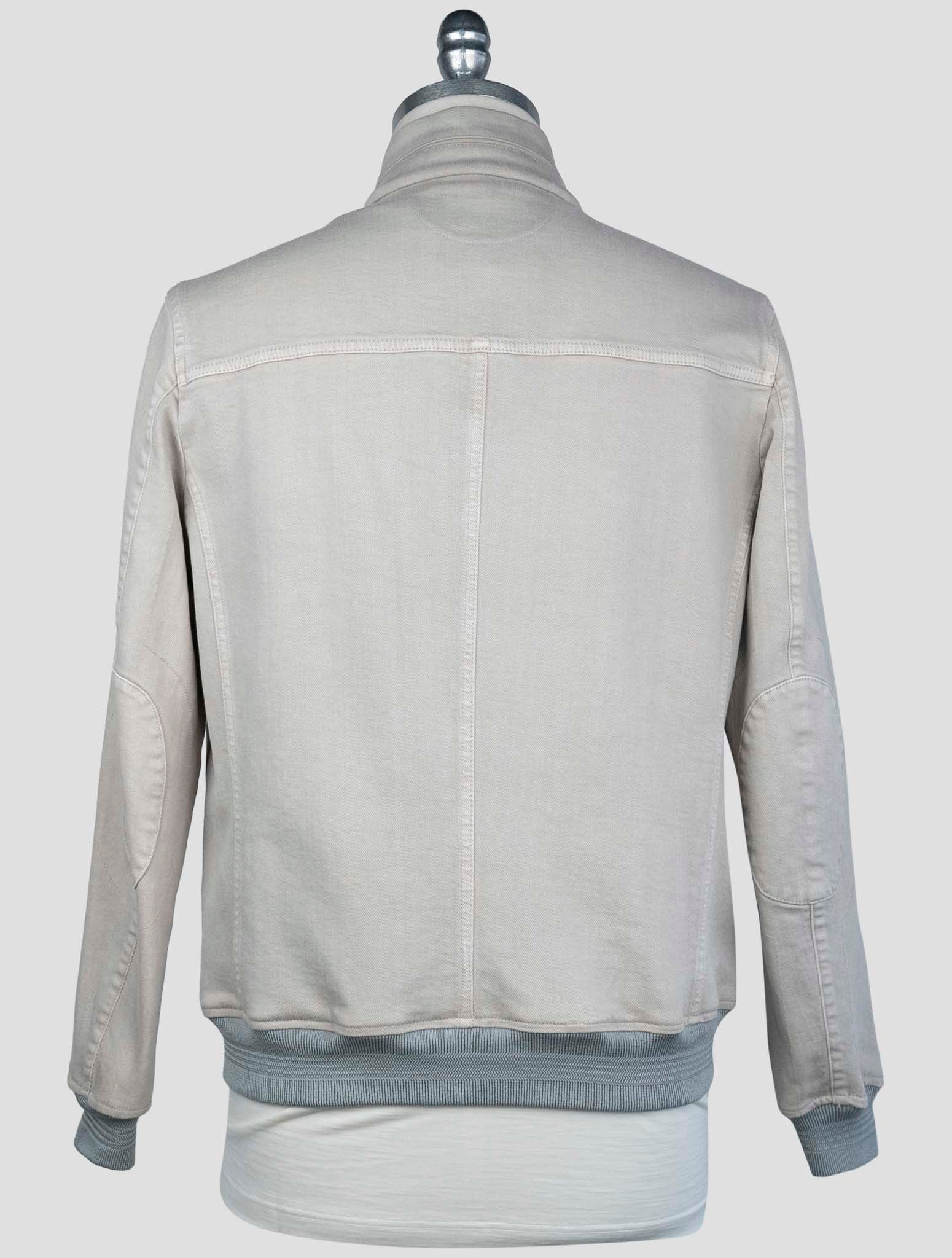 Kiton Taupe Cotton Ea Coat