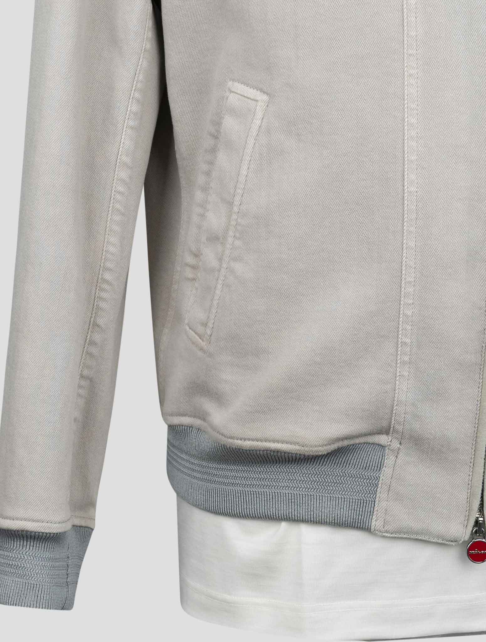 Kiton Taupe Cotton Ea Coat