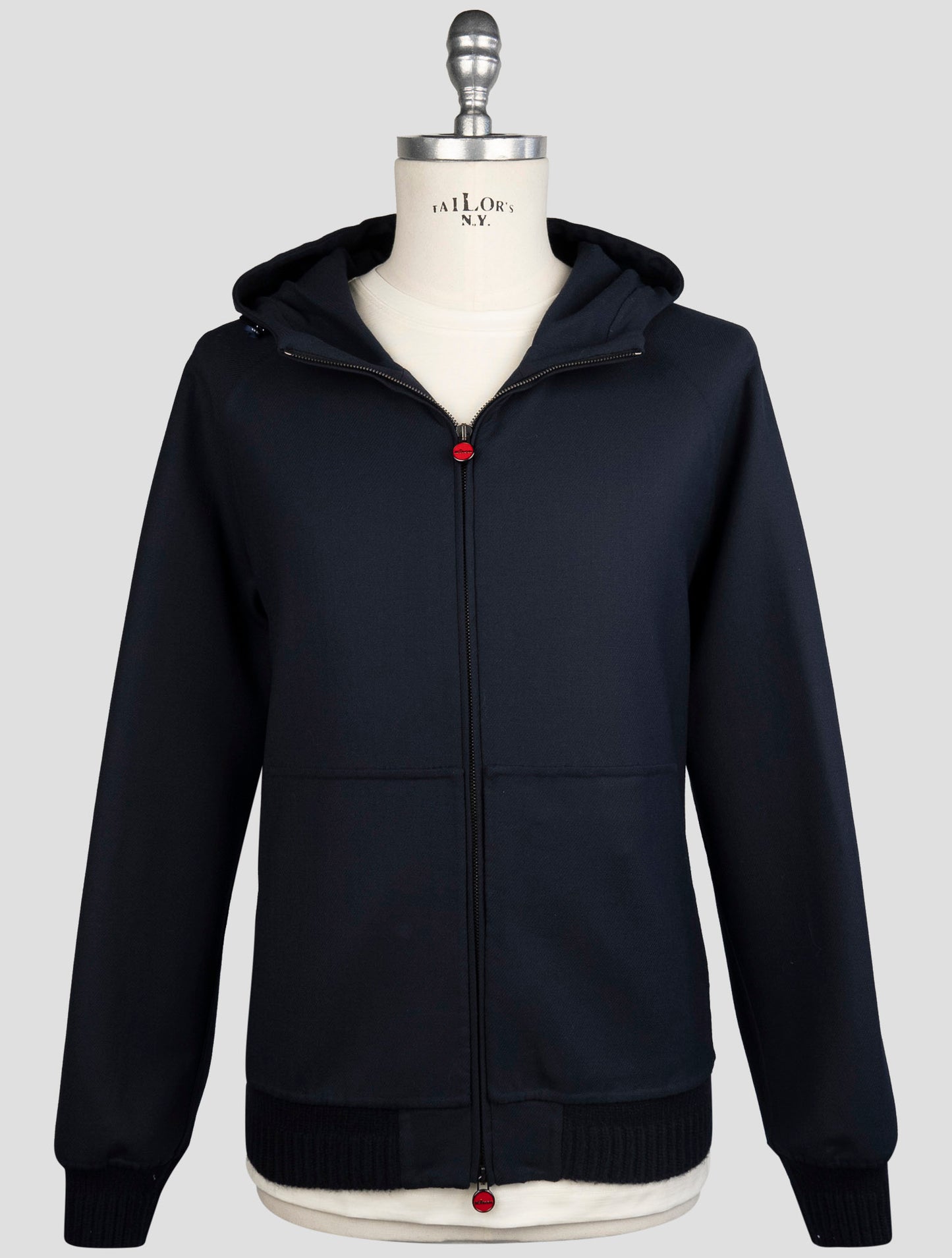 Kiton Blue Wool Ea Pa Coat