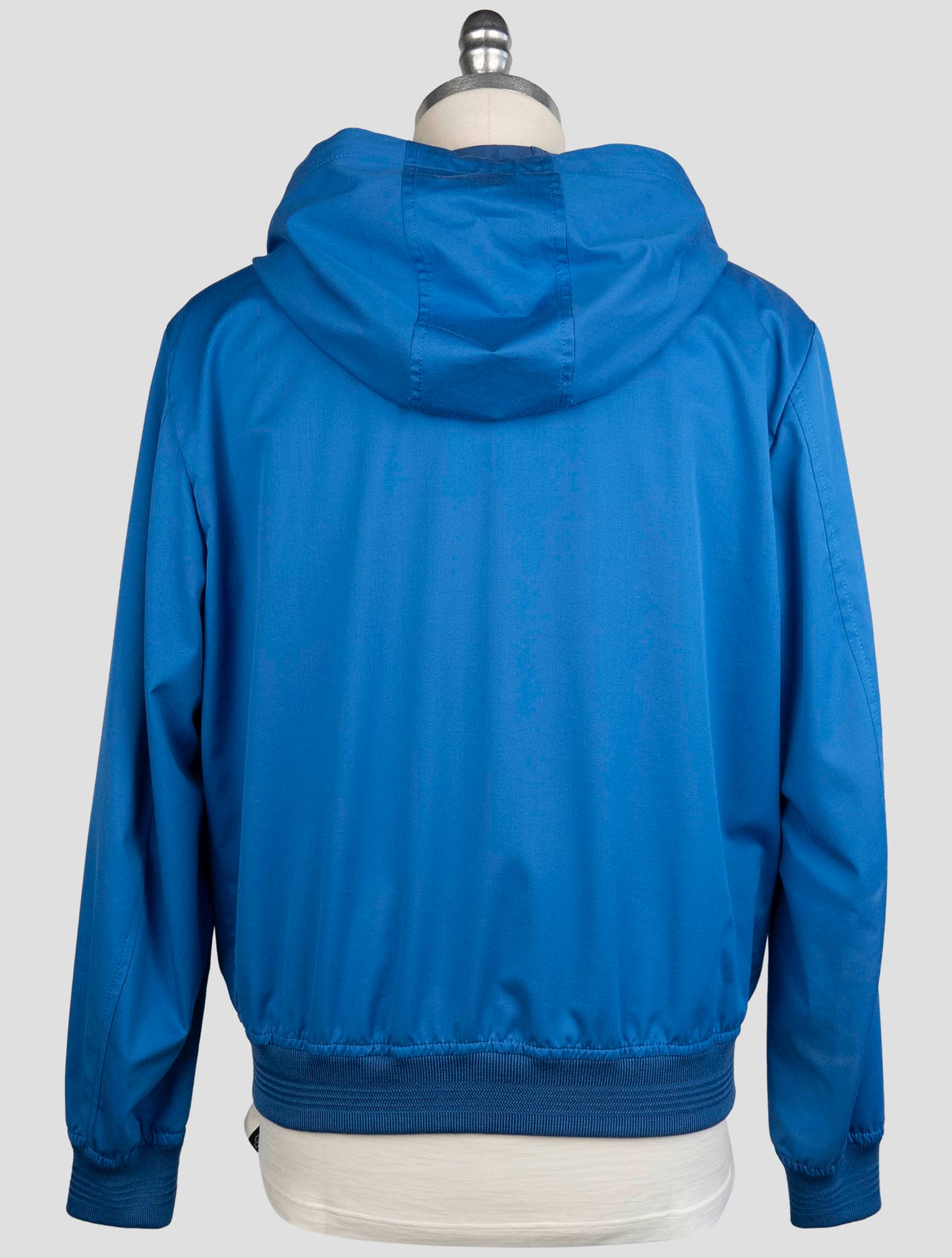 Kiton Blue Cotton Virgin Wool Coat