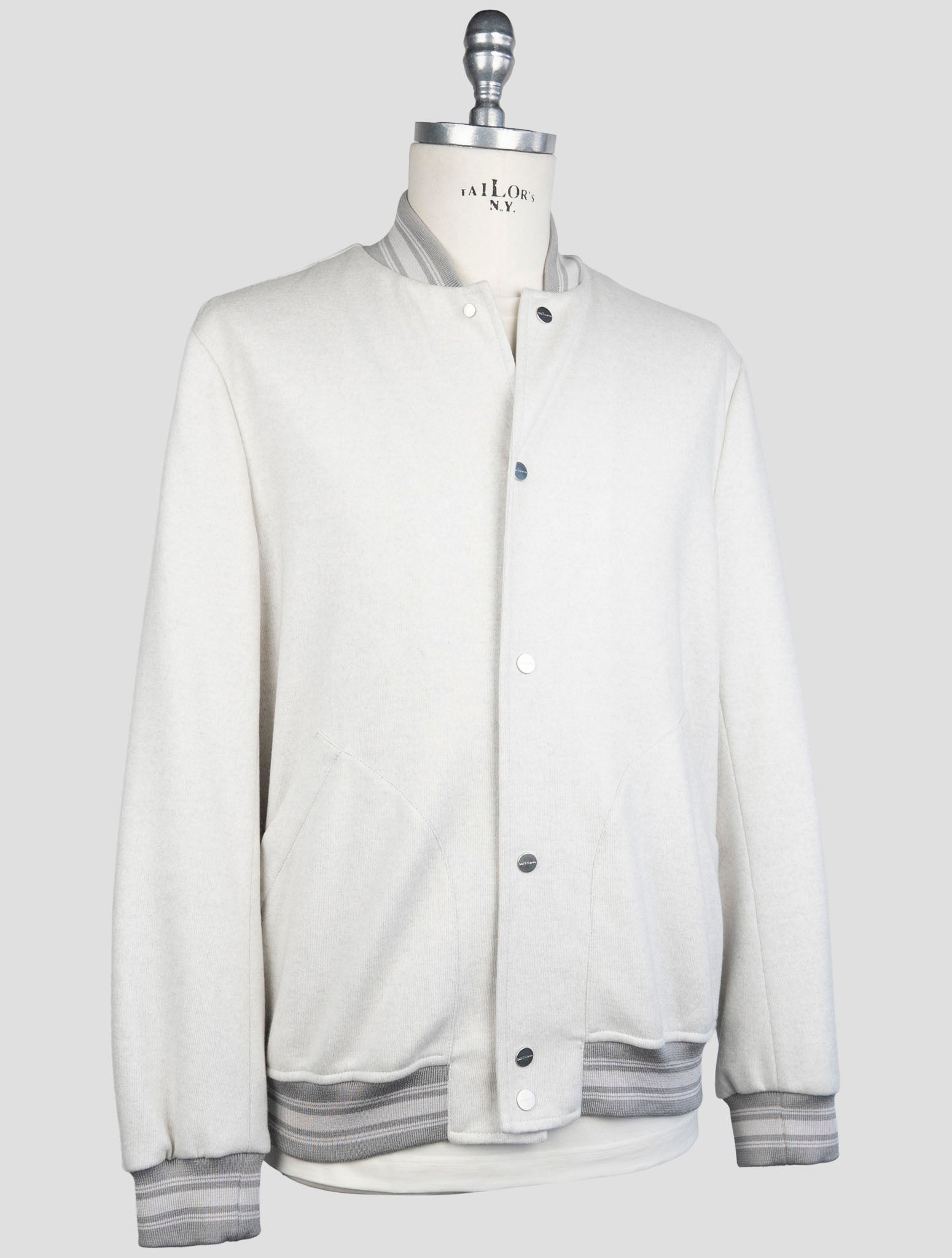 Kiton Gray Cashmere Pa Coat
