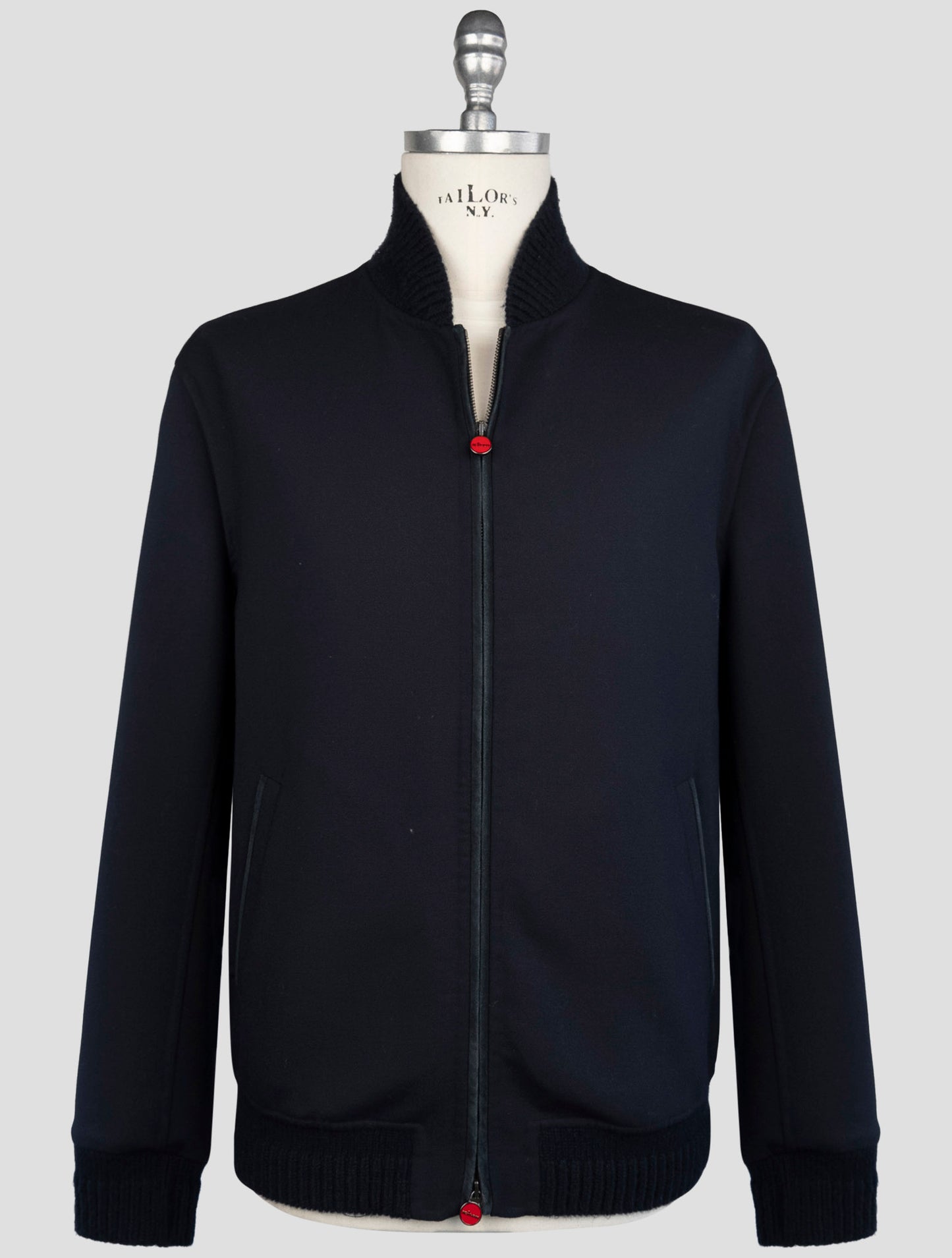 Kiton Blue Wool Ea Coat