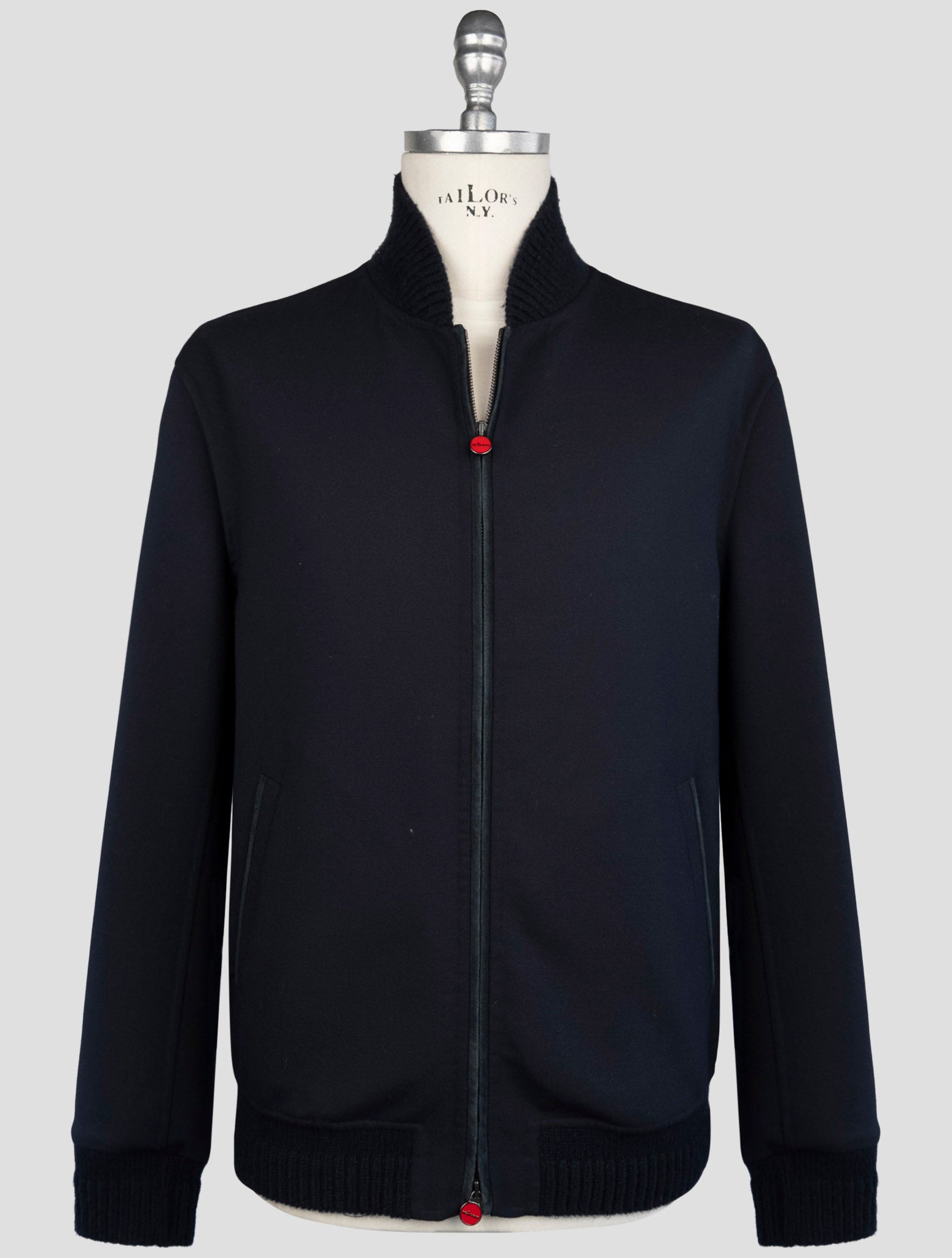 Kiton Blue Wool Ea Coat