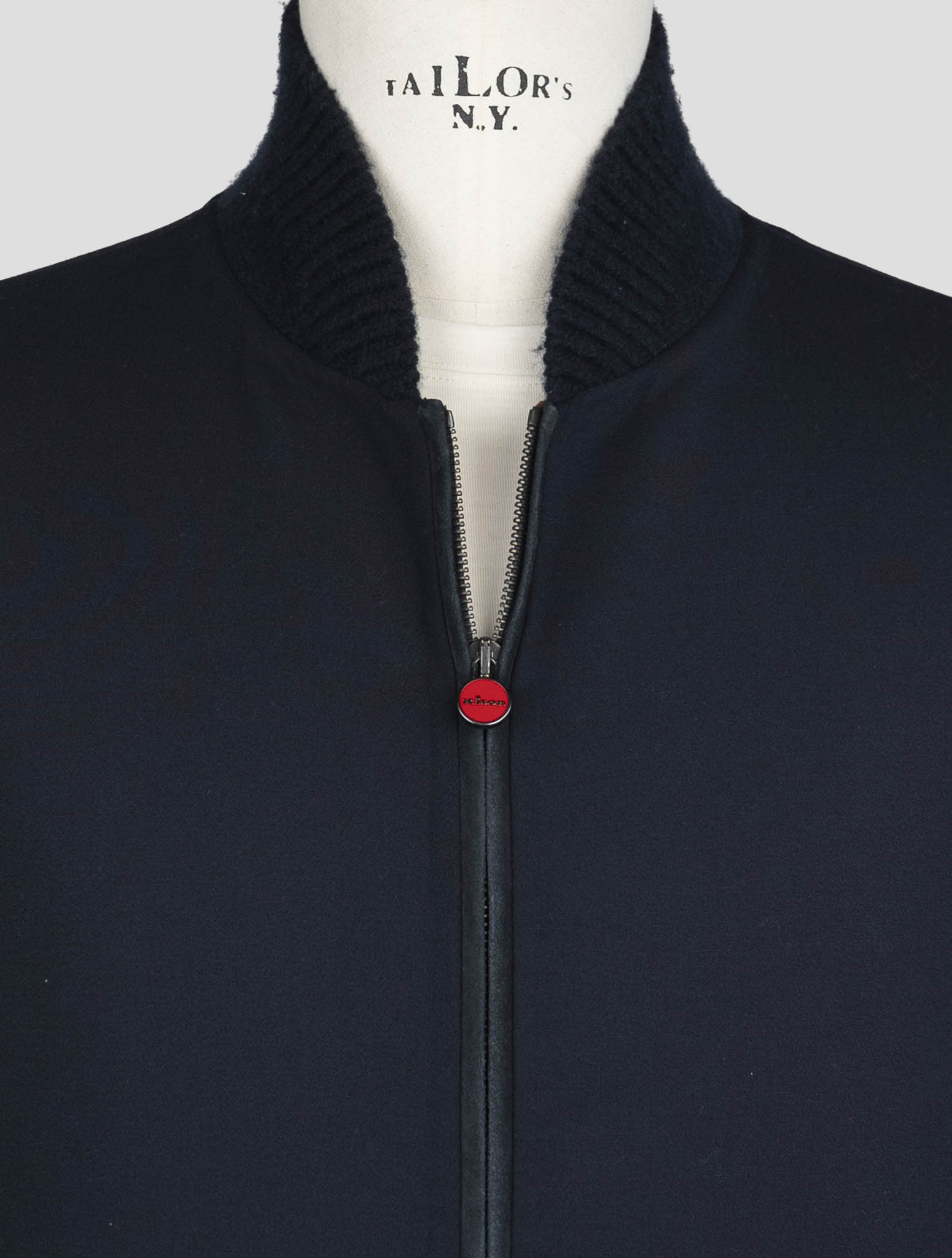 Kiton Blue Wool Ea Coat