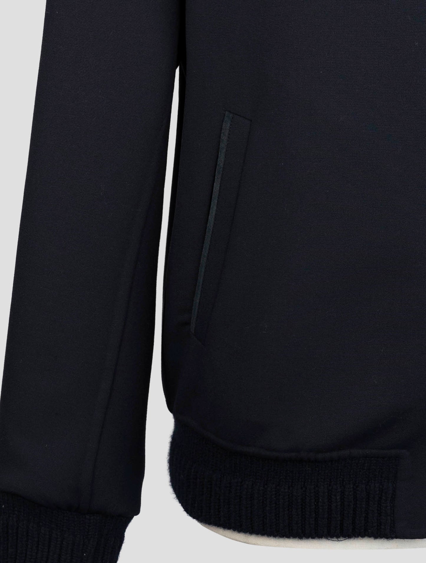 Kiton Blue Wool Ea Coat