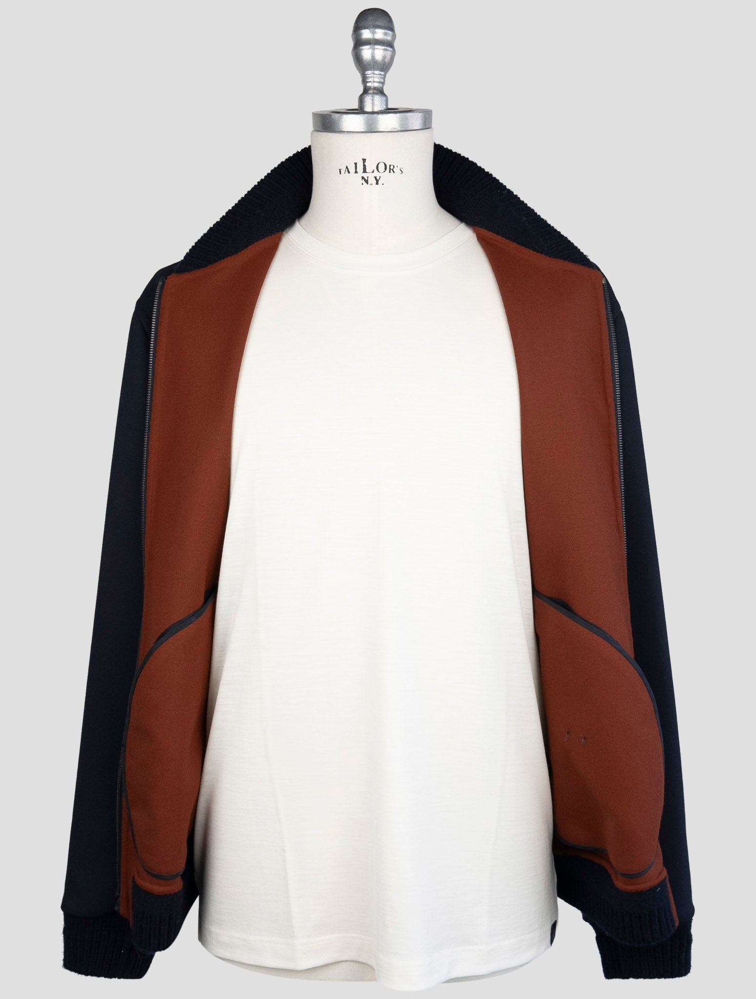 Kiton Blue Wool Ea Coat