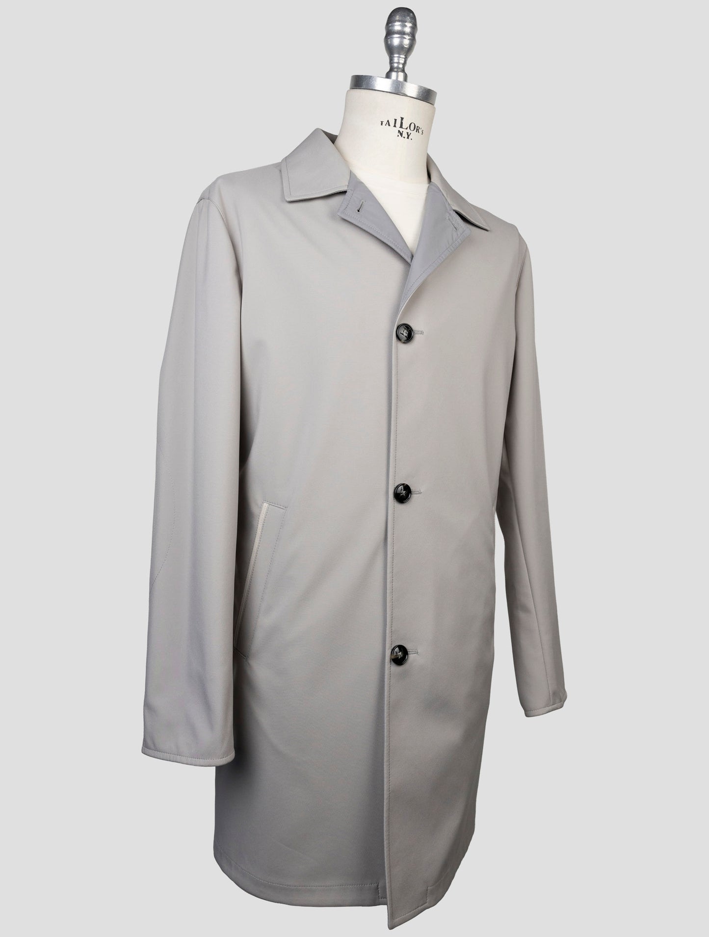 Kiton Gray Cotton Pa Pl Reverse Overocat