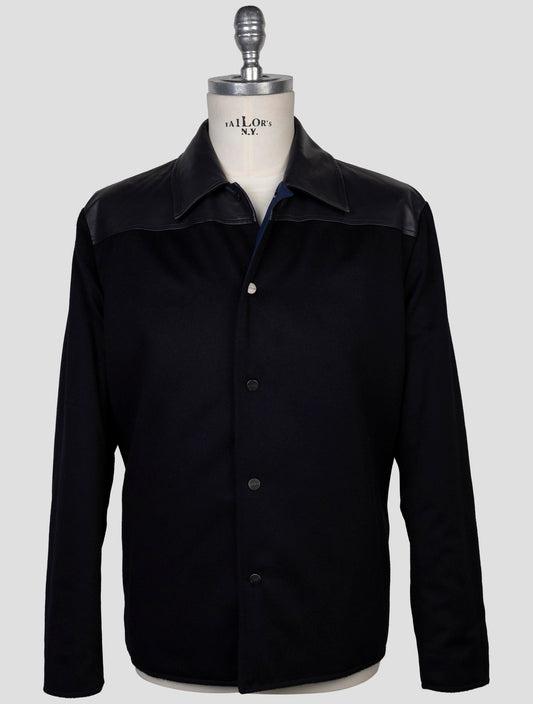Kiton Blue Cashmere Wool Coat