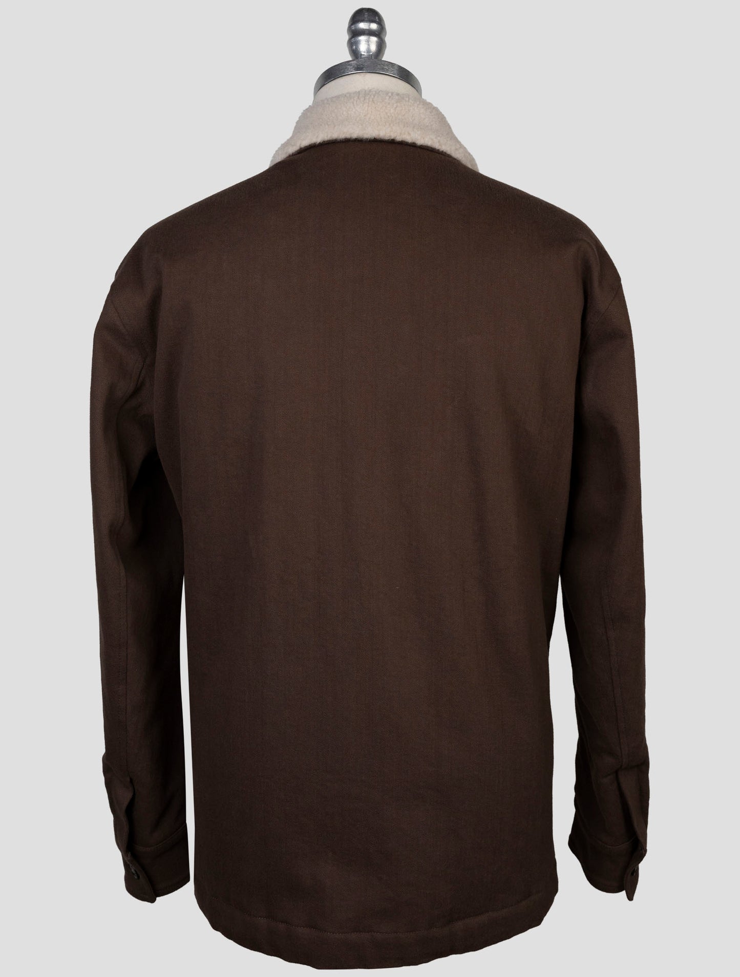 Kiton Brown Cotton Ea Coat