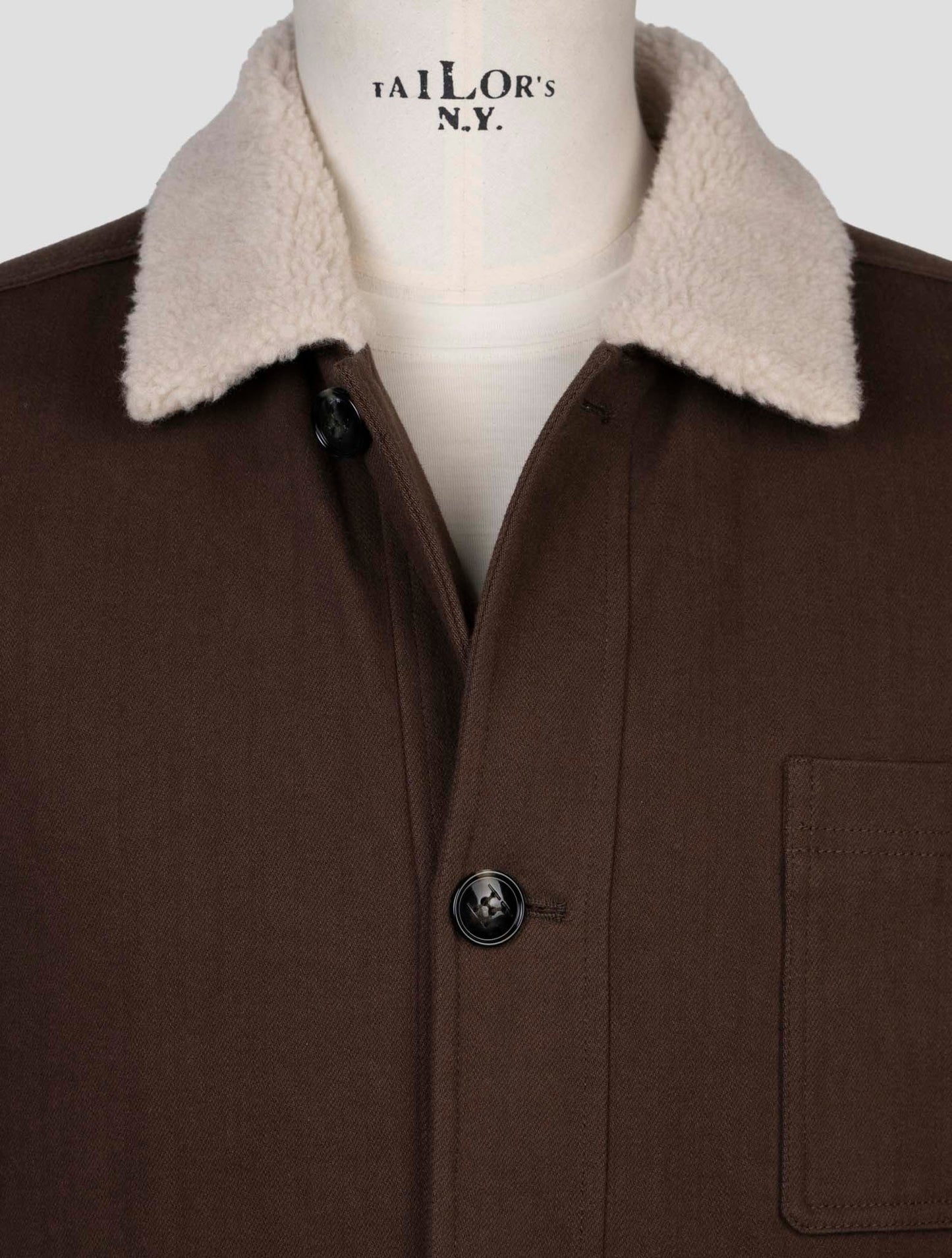 Kiton Brown Cotton Ea Coat